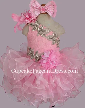 Little Baby Nations Glitz Cupcake Pageant Dress With Hair Bow