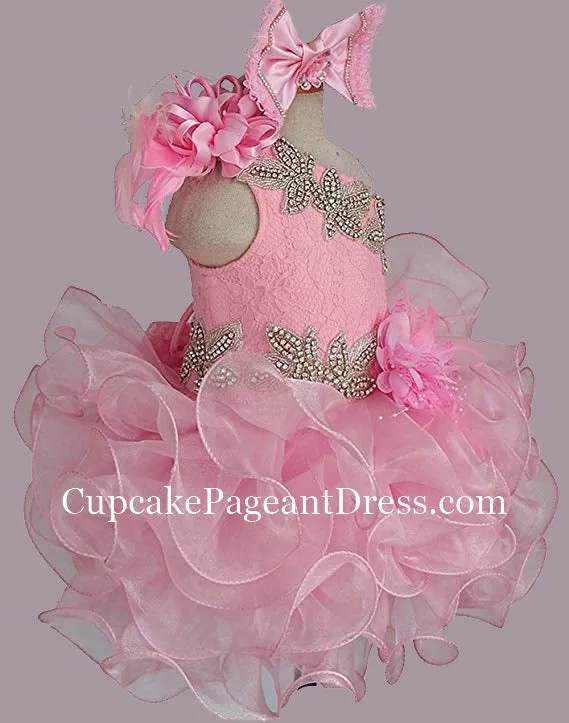 Little Baby Nations Glitz Cupcake Pageant Dress With Hair Bow