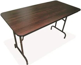 Lorell Economy Folding Table Mahogany 60X30X29 Inch