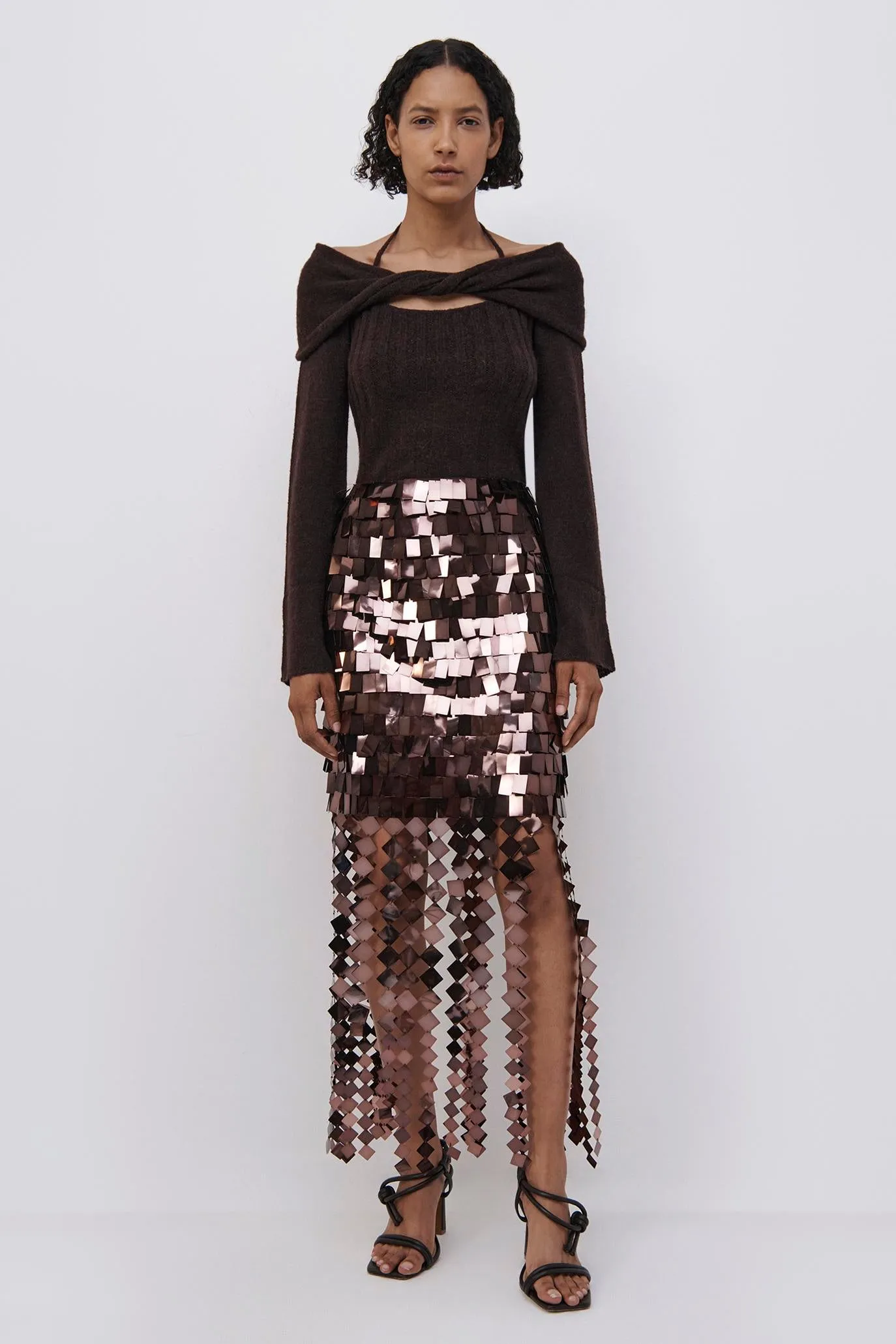 Lucee Sequin Midi Skirt