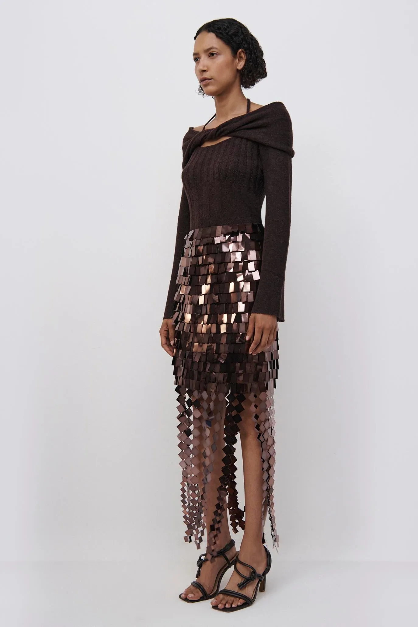 Lucee Sequin Midi Skirt