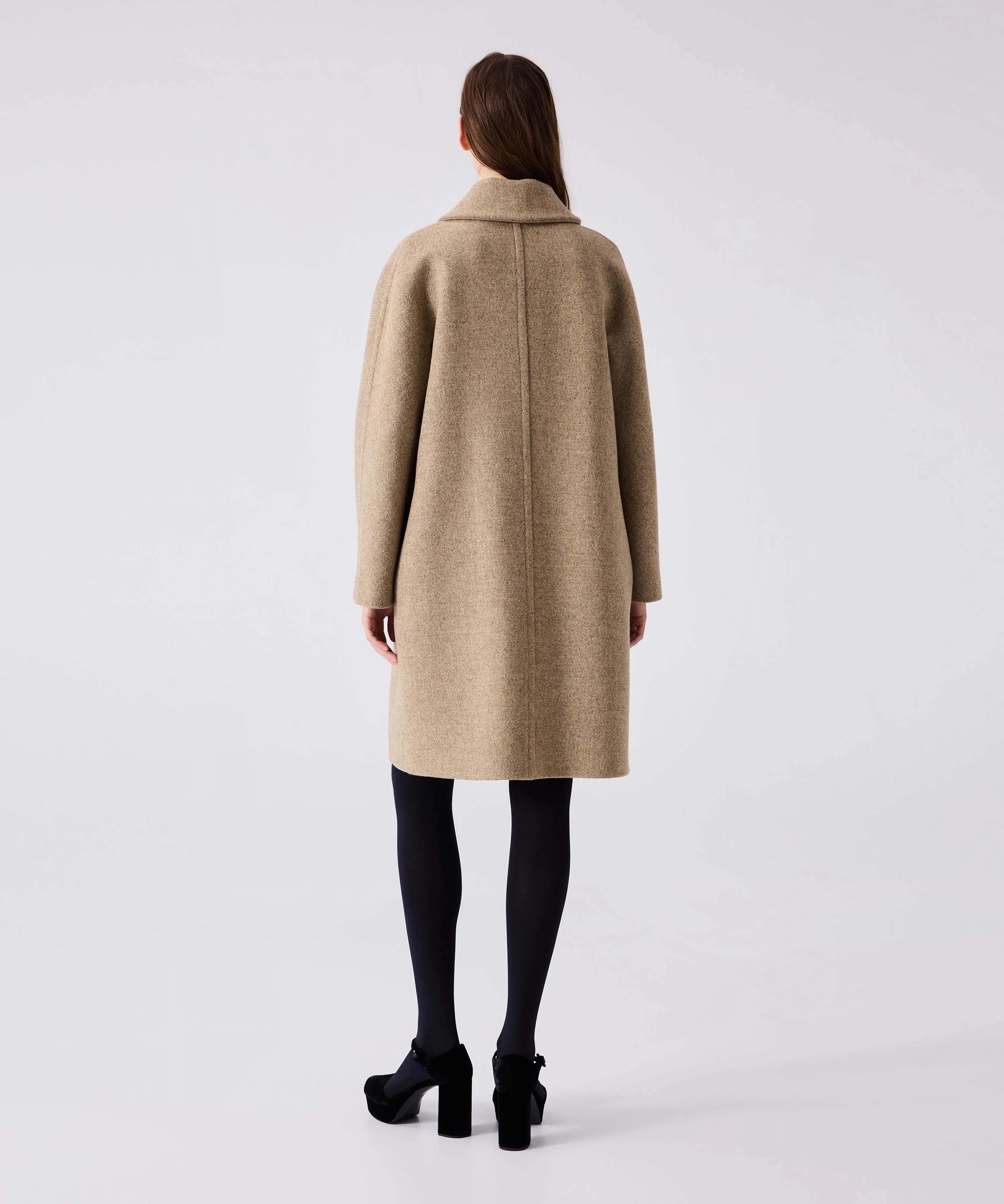 Machka Buttoned Wool Coat Beige