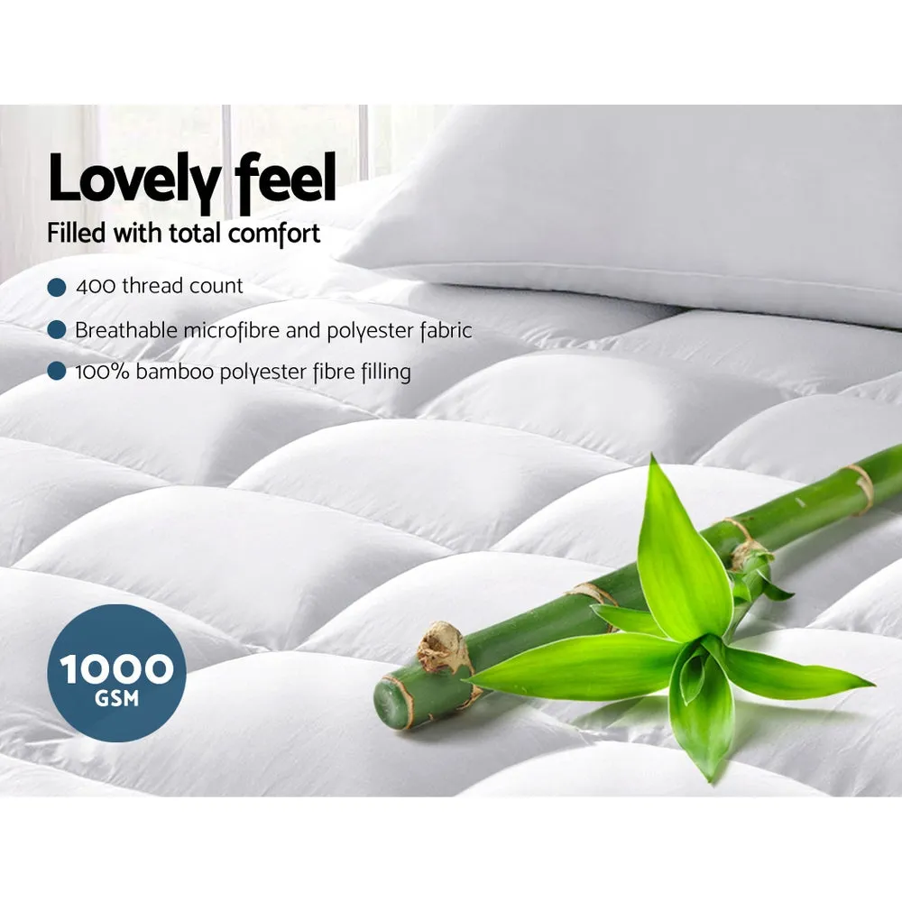 Mattress Topper Bamboo Fibre - King