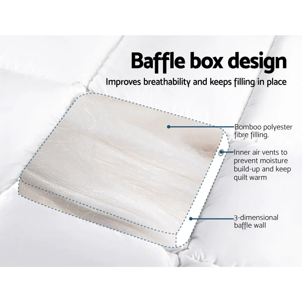 Mattress Topper Bamboo Fibre - King