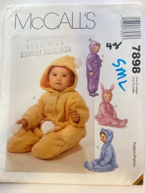 McCall's 7898 Infants' Pattern UNCUT Bunting, Mittens, & Booties S/M/L/XL