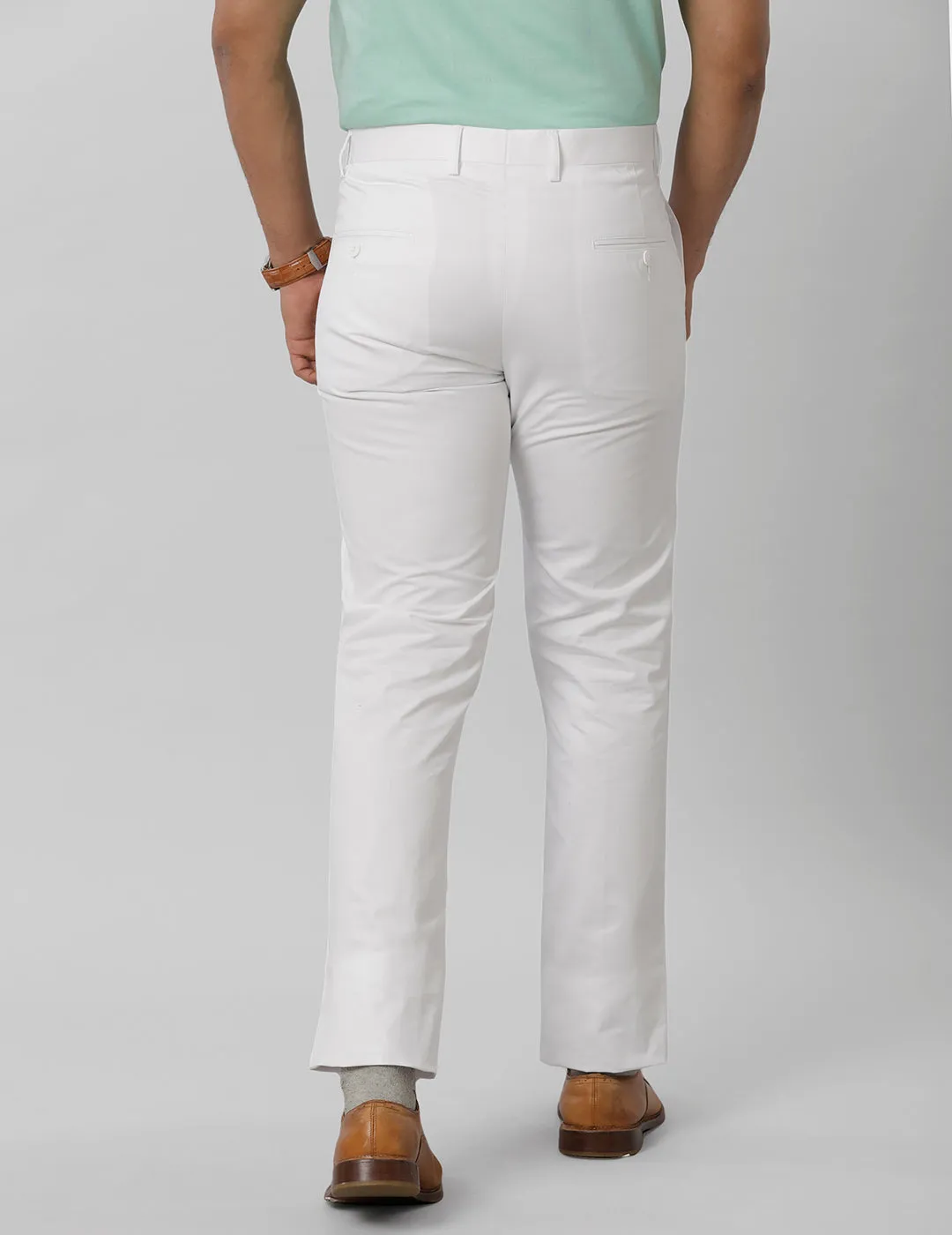 Men Linen Cotton White Pants Smart Care