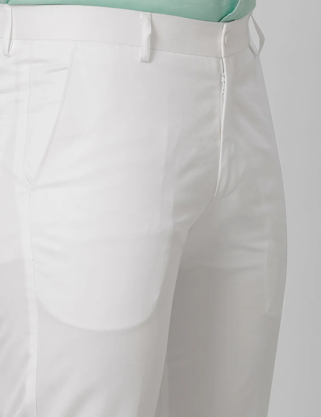 Men Linen Cotton White Pants Smart Care