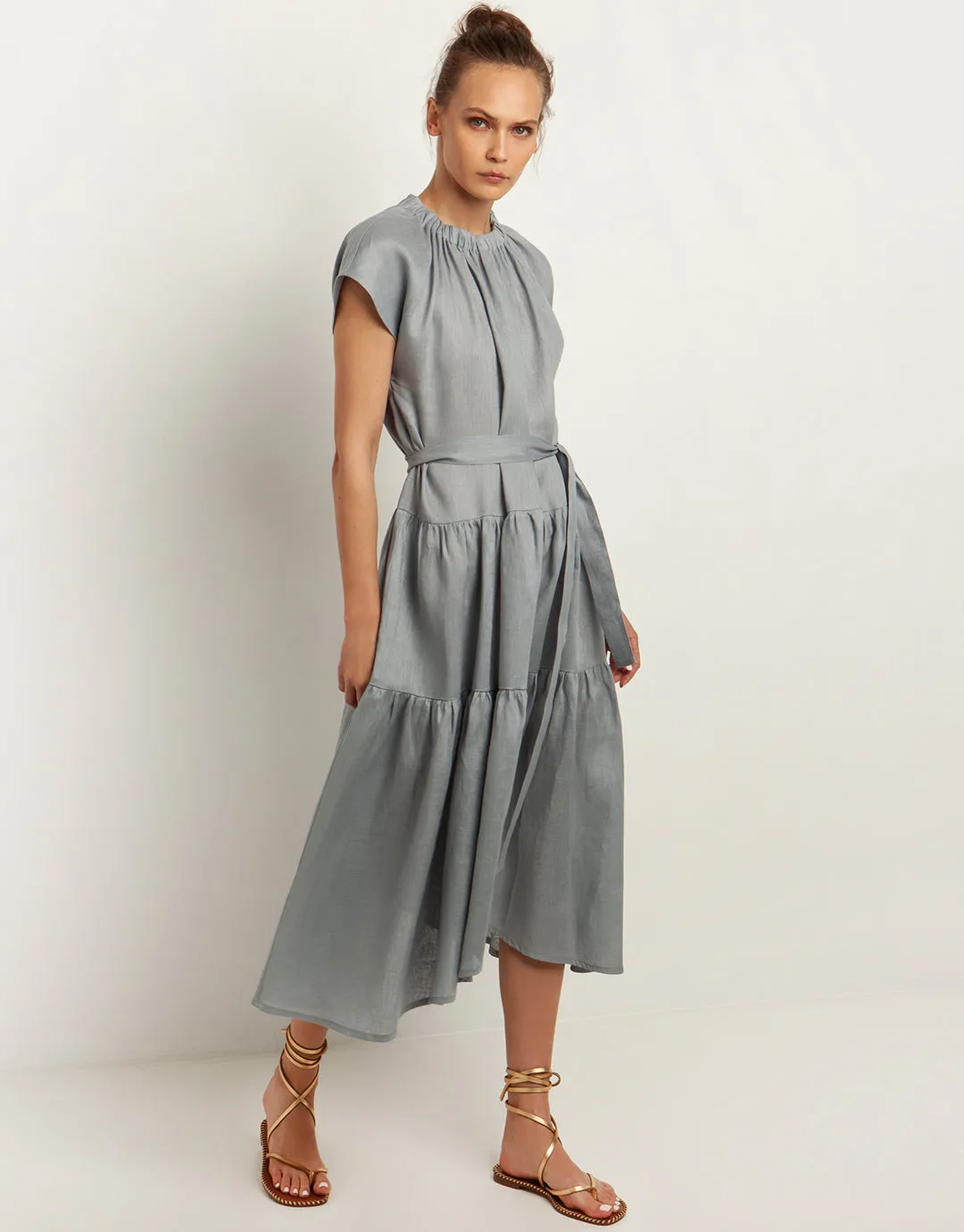 Minimal Midi Dress - Grey