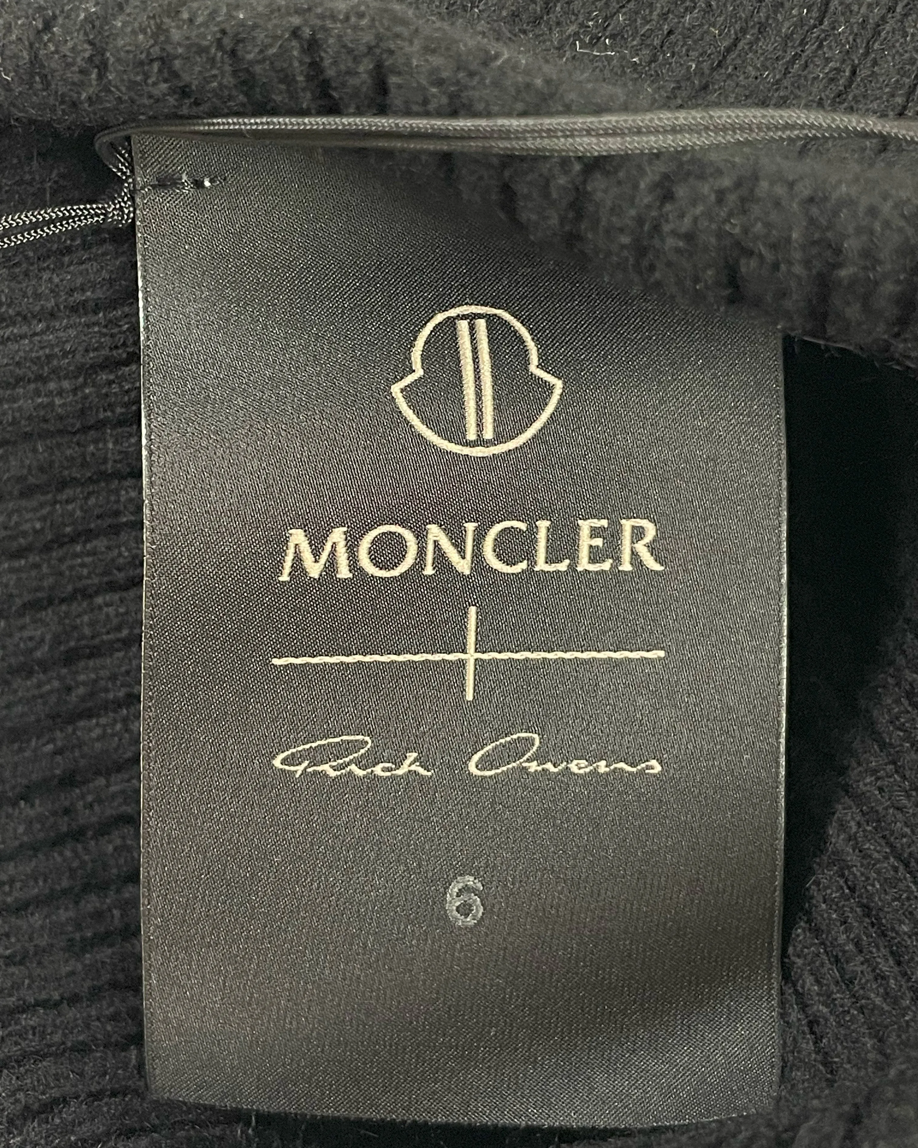 Moncler Black Rib Knit Cashmere Beanie