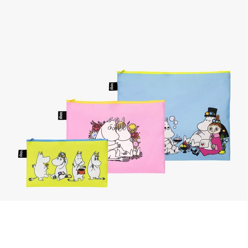 Moomin Together Zip Pocket Bag 3-set - LOQI