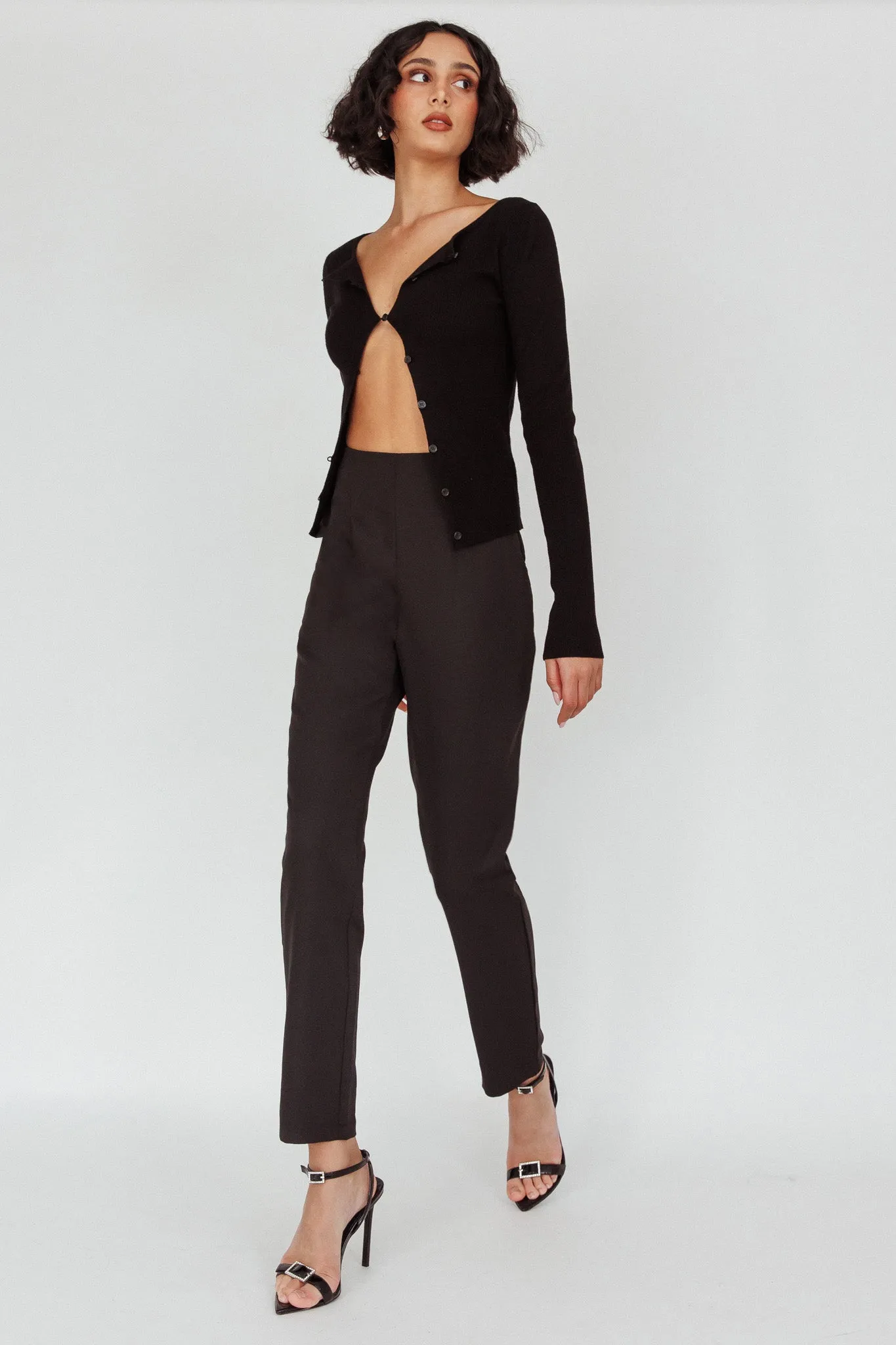 Moonlight Tango High Waist Pants Black