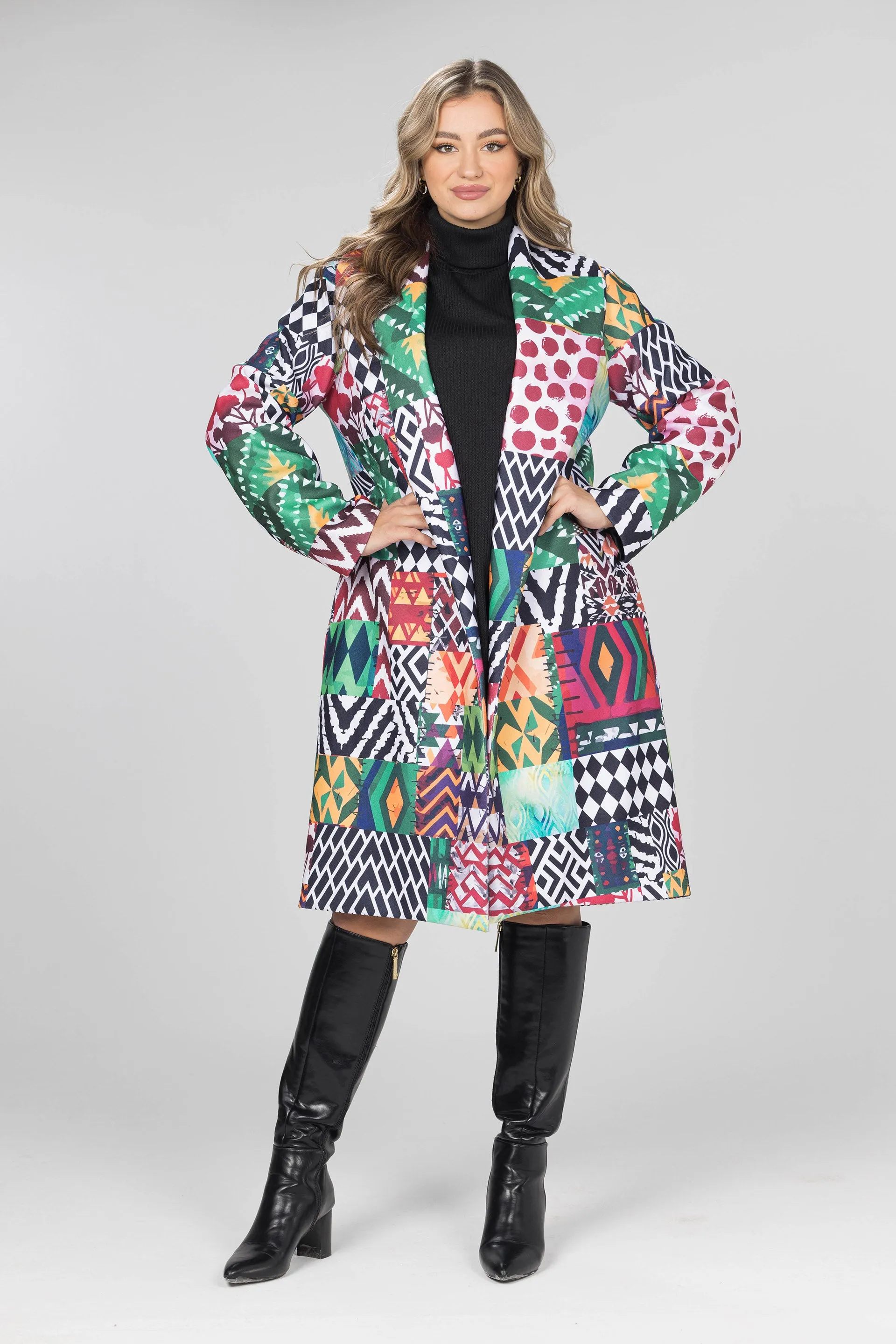 Mosaic Dream Wool Coat