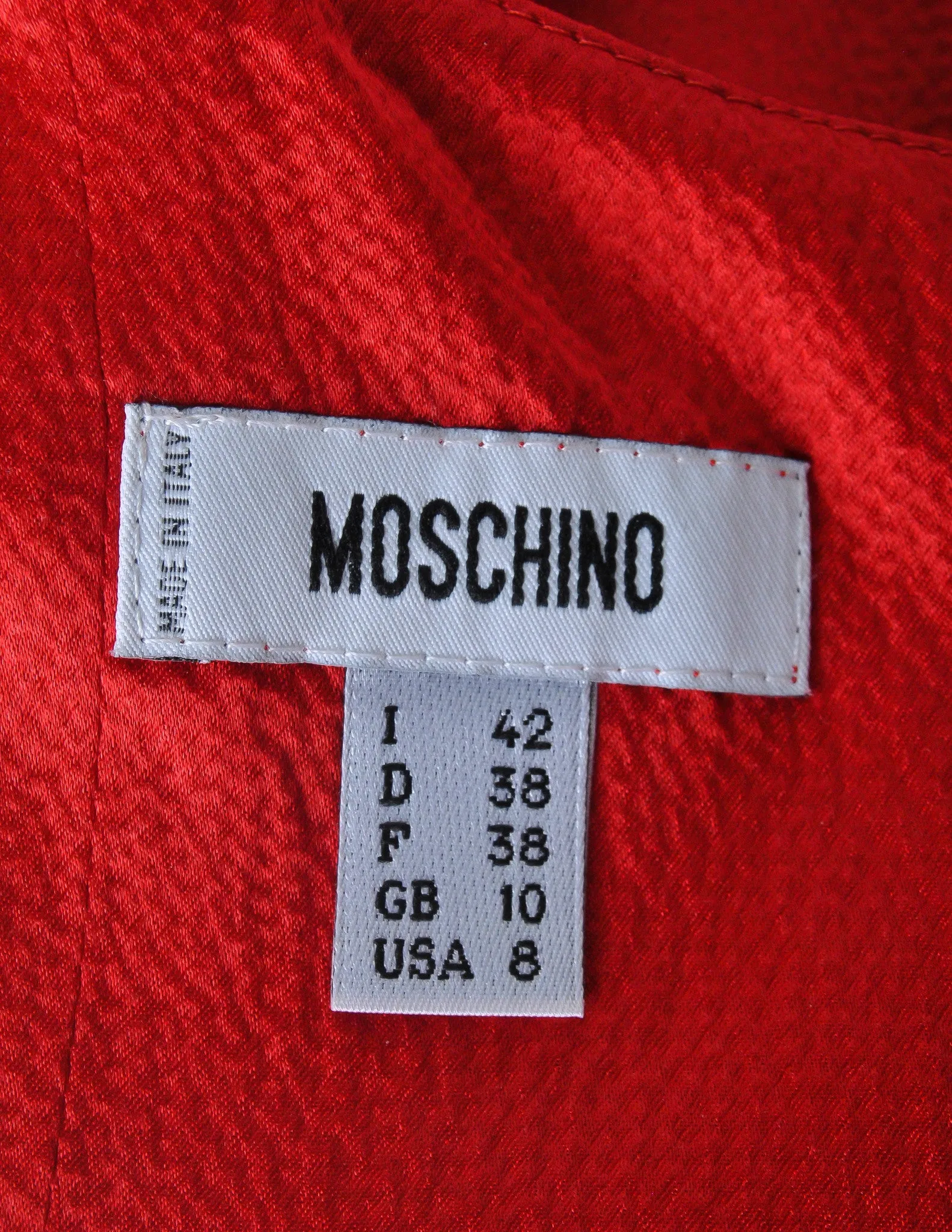 Moschino Vintage Red Silk Hi-Low Train Dress