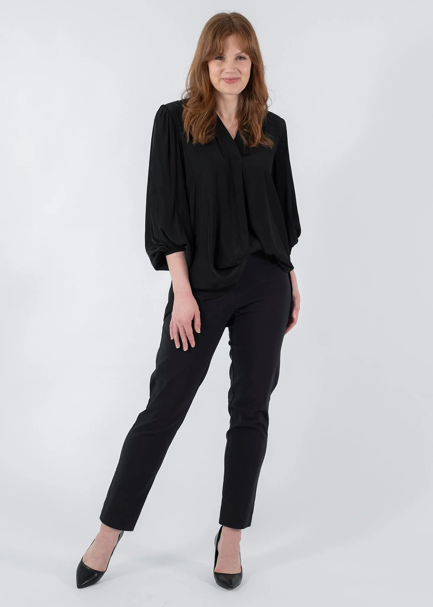 Narrow Miracle Bengaline Pants in Black