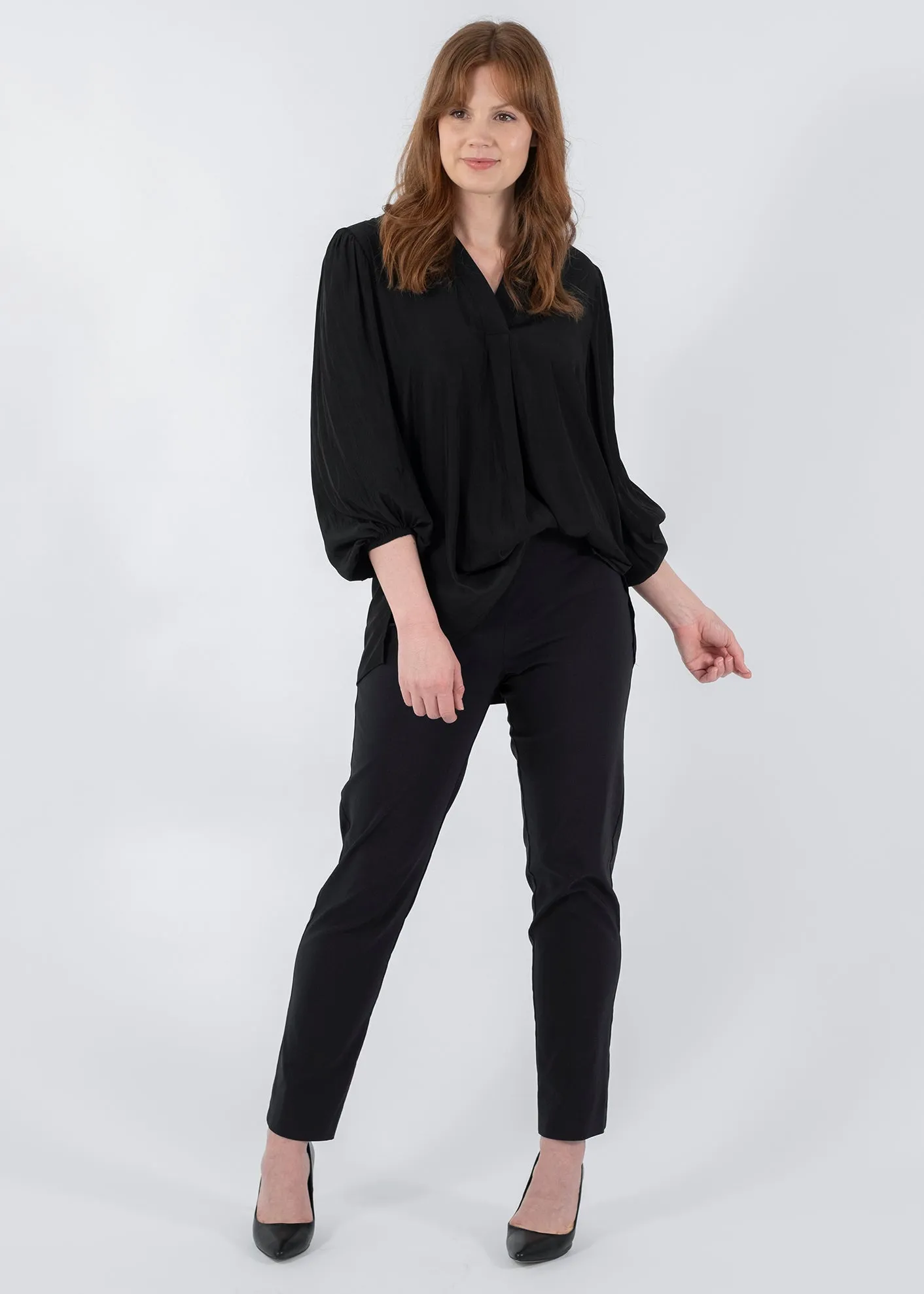 Narrow Miracle Bengaline Pants in Black