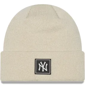 New Era Kids New York Yankees MLB Team Logo Cuffed Beanie - Beige