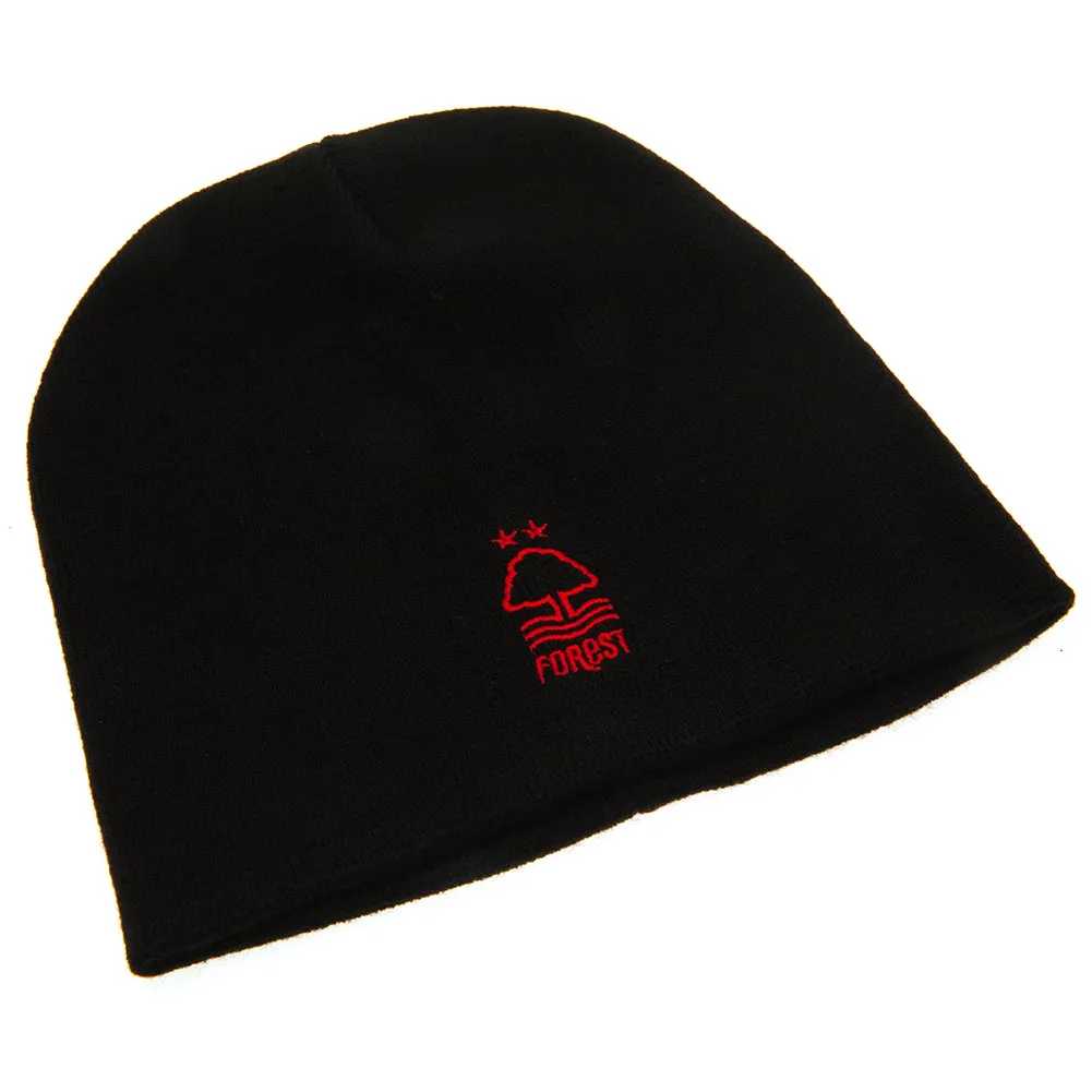 Nottingham Forest FC Beanie - Black Dome Style Knitted Hat