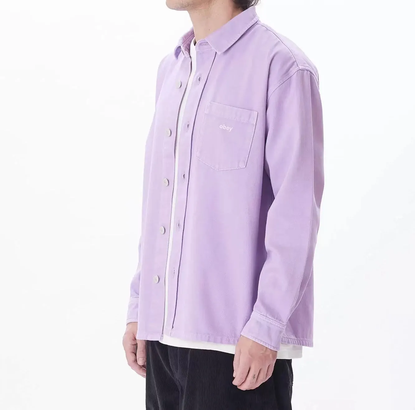 Obey Magnolia Shirt - Purple Rose