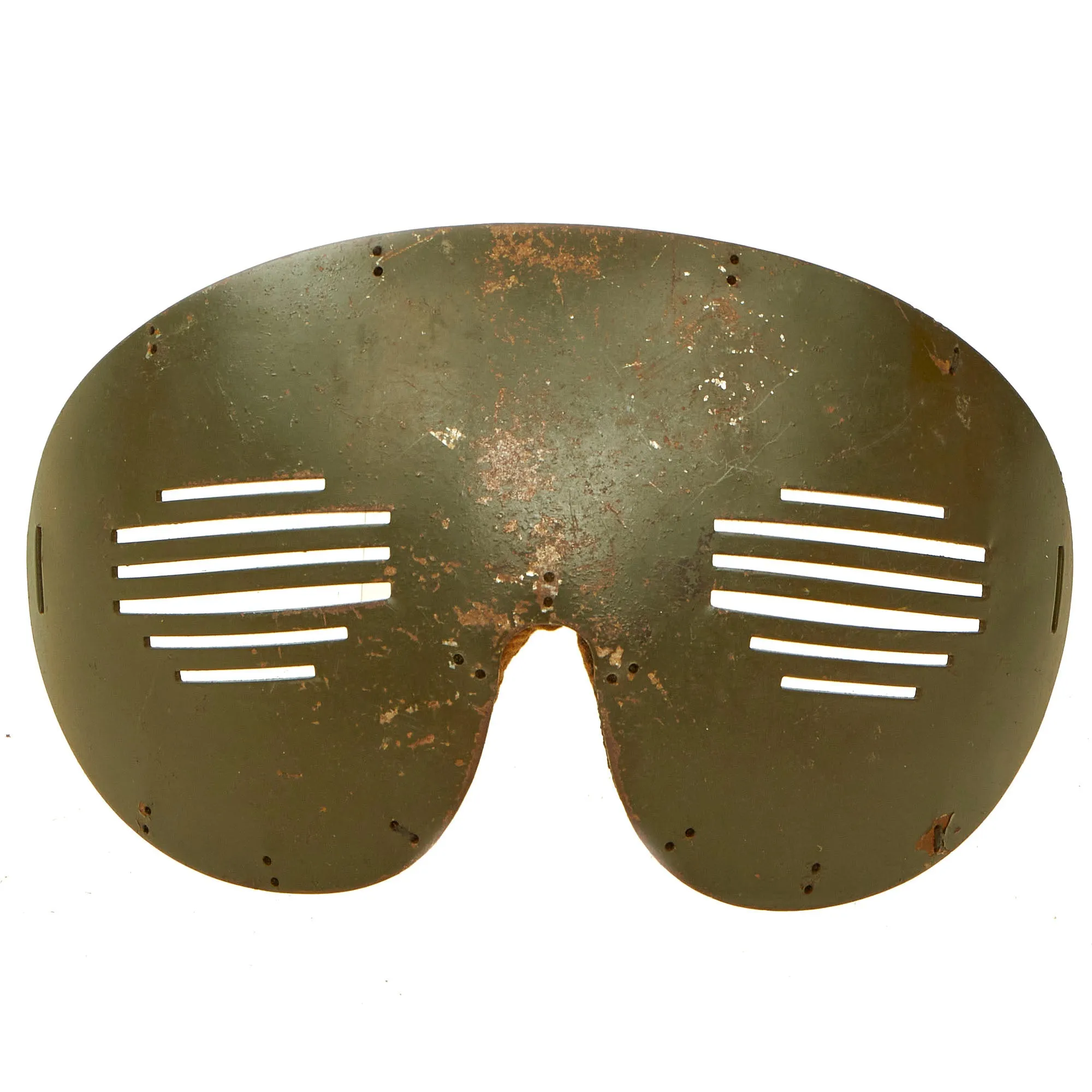 Original British WWI Tank Crew Splatter Mask Vented Shield Insert