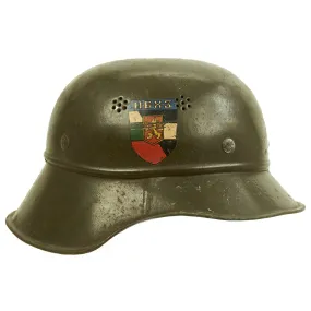 Original Bulgarian WWII Anti-Air & Chemical Defense German-made M38 Beaded Gladiator Helmet