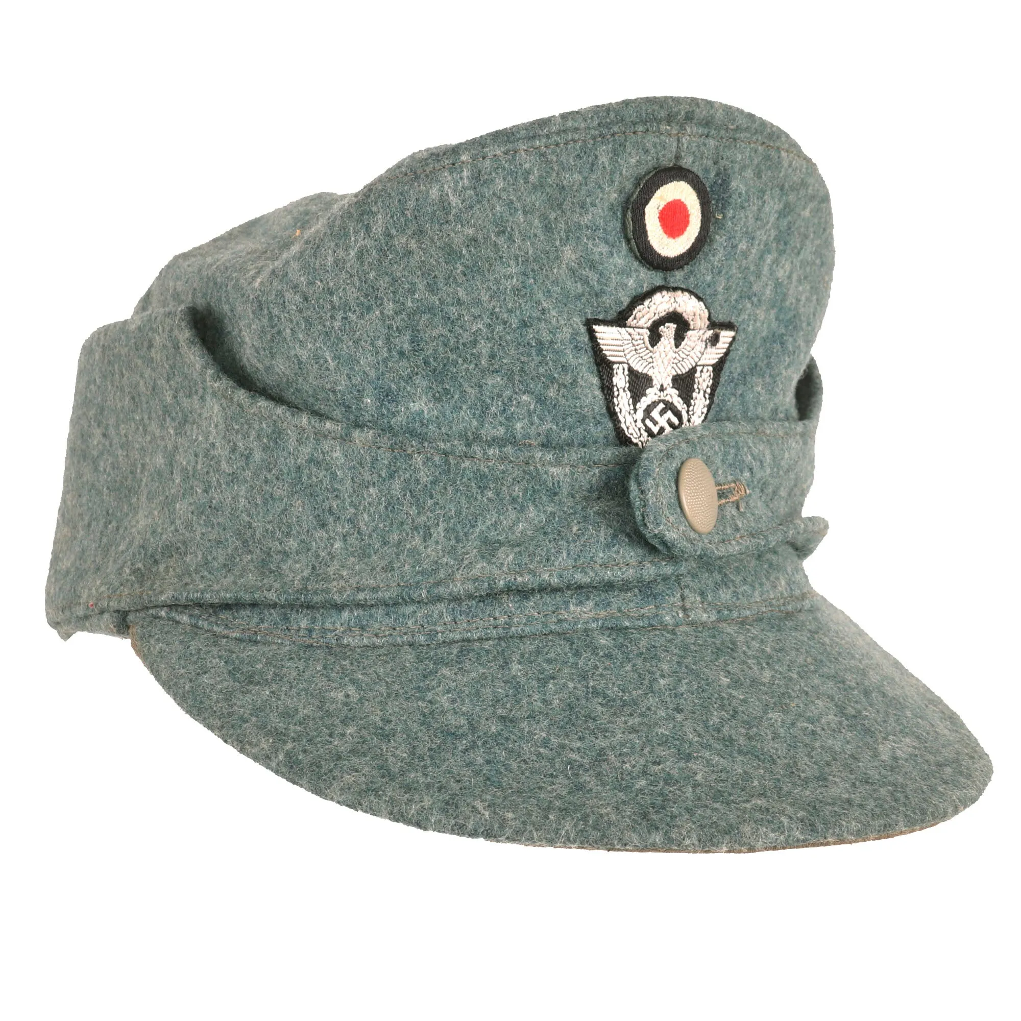 Original Excellent German WWII Rare Civic Protection Police NCO M43 Bergmütze Mountain Cap