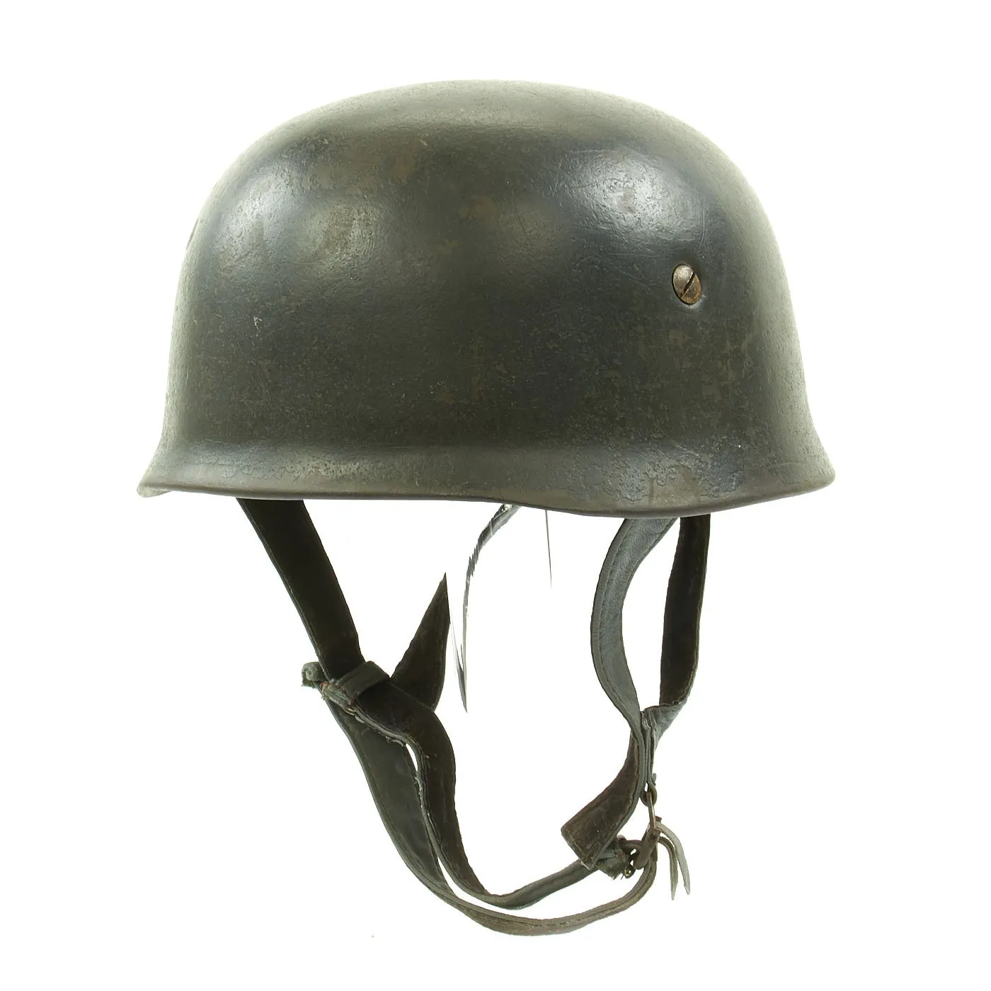 Original German WWII M38 Luftwaffe Fallschirmjäger Paratrooper Helmet with Replica Chinstrap - ET66