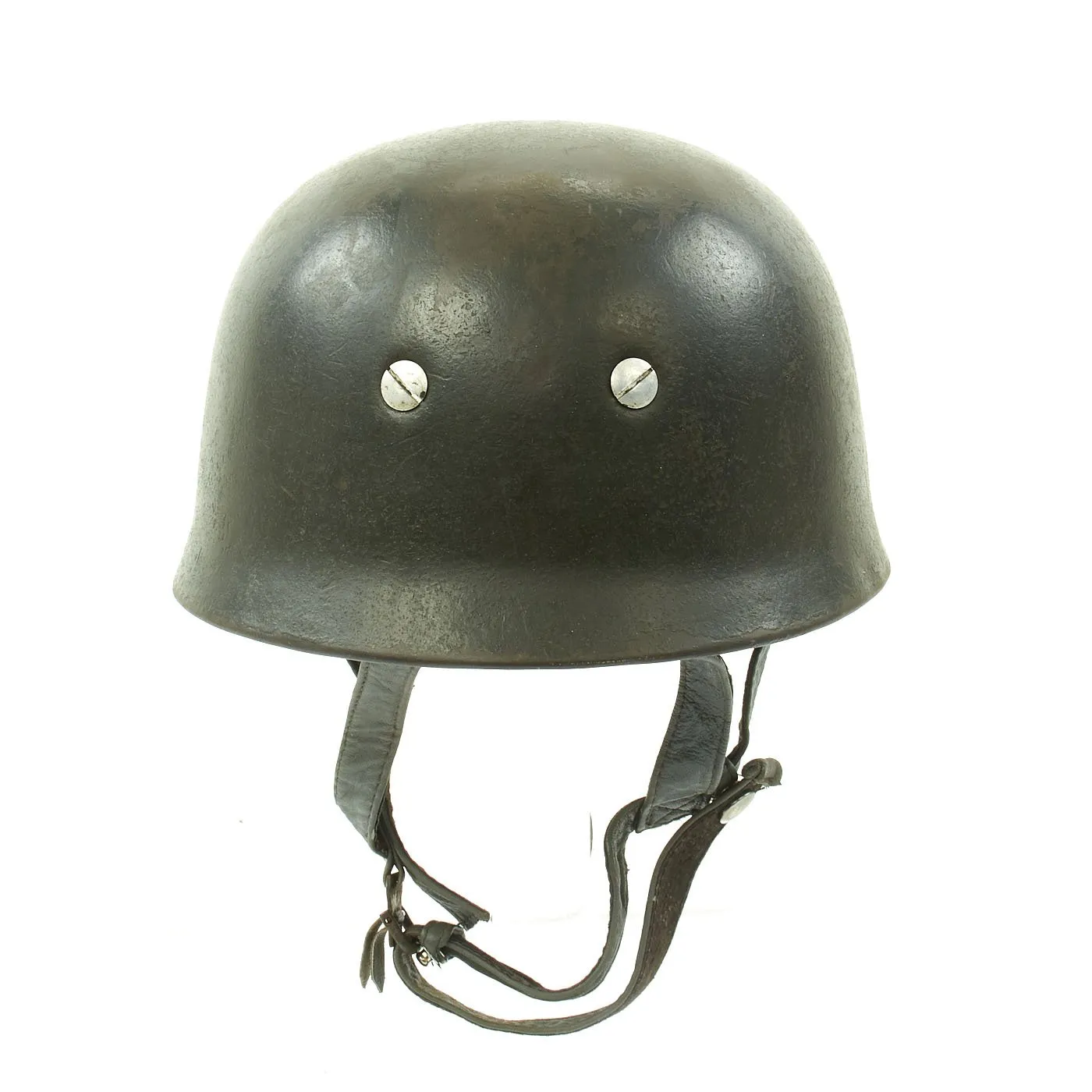 Original German WWII M38 Luftwaffe Fallschirmjäger Paratrooper Helmet with Replica Chinstrap - ET66