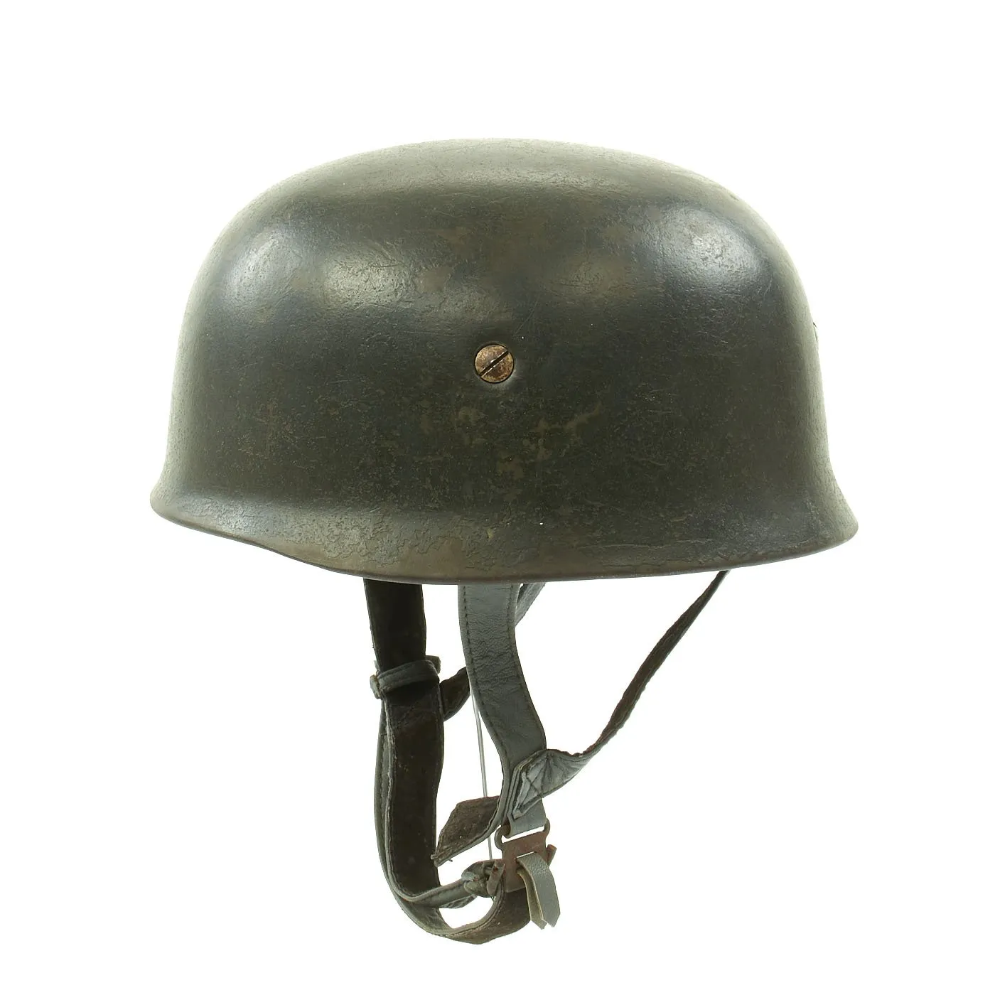 Original German WWII M38 Luftwaffe Fallschirmjäger Paratrooper Helmet with Replica Chinstrap - ET66