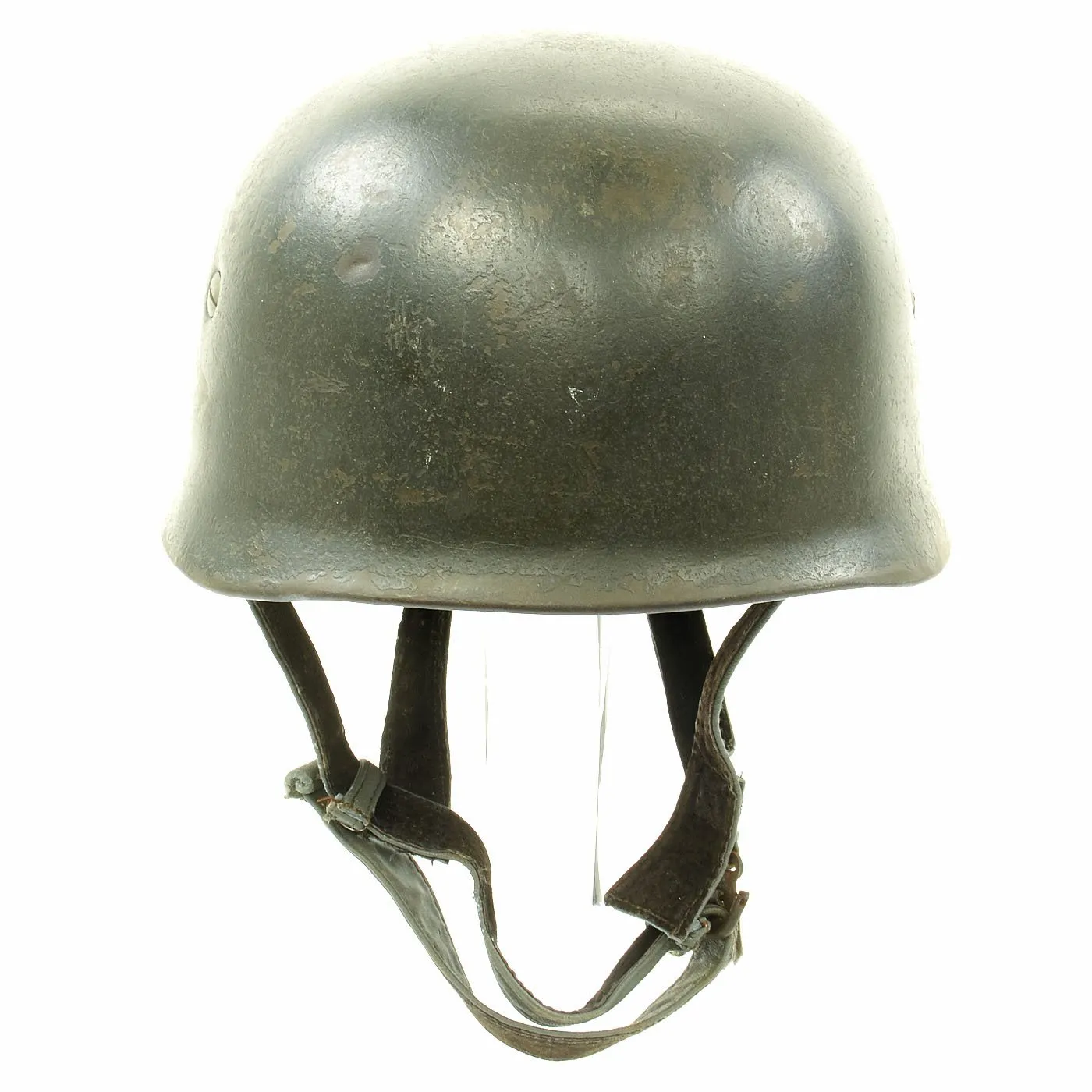 Original German WWII M38 Luftwaffe Fallschirmjäger Paratrooper Helmet with Replica Chinstrap - ET66