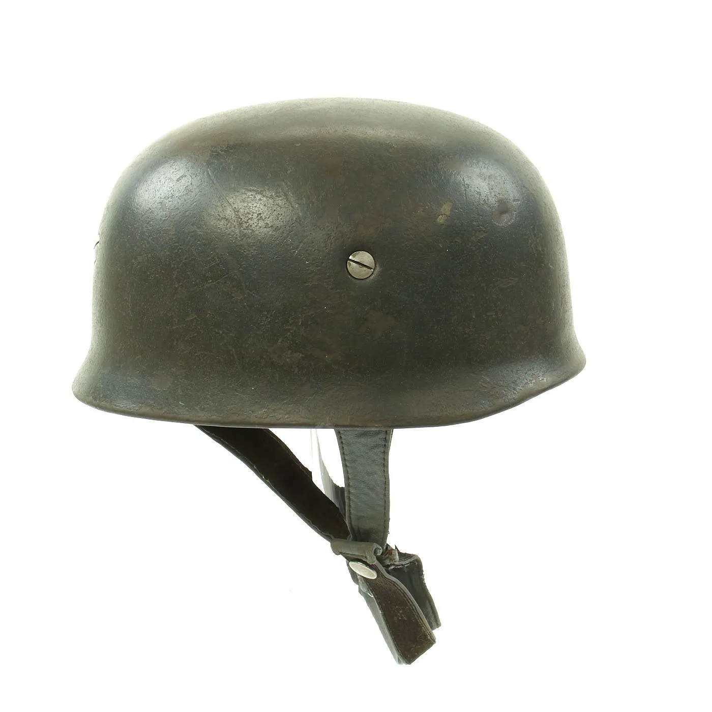 Original German WWII M38 Luftwaffe Fallschirmjäger Paratrooper Helmet with Replica Chinstrap - ET66