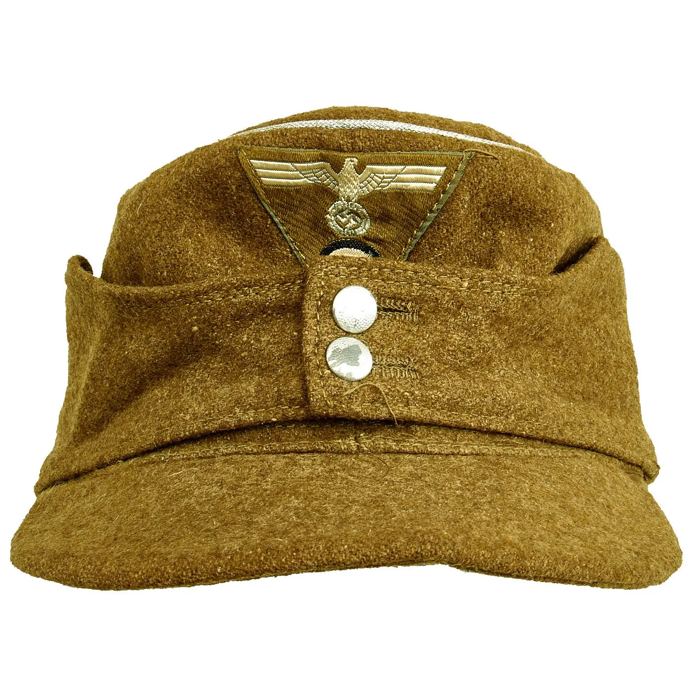 Original German WWII Organisation TODT M43 Officer’s Feldmütze Field Cap by Carl Halfar - Size 58