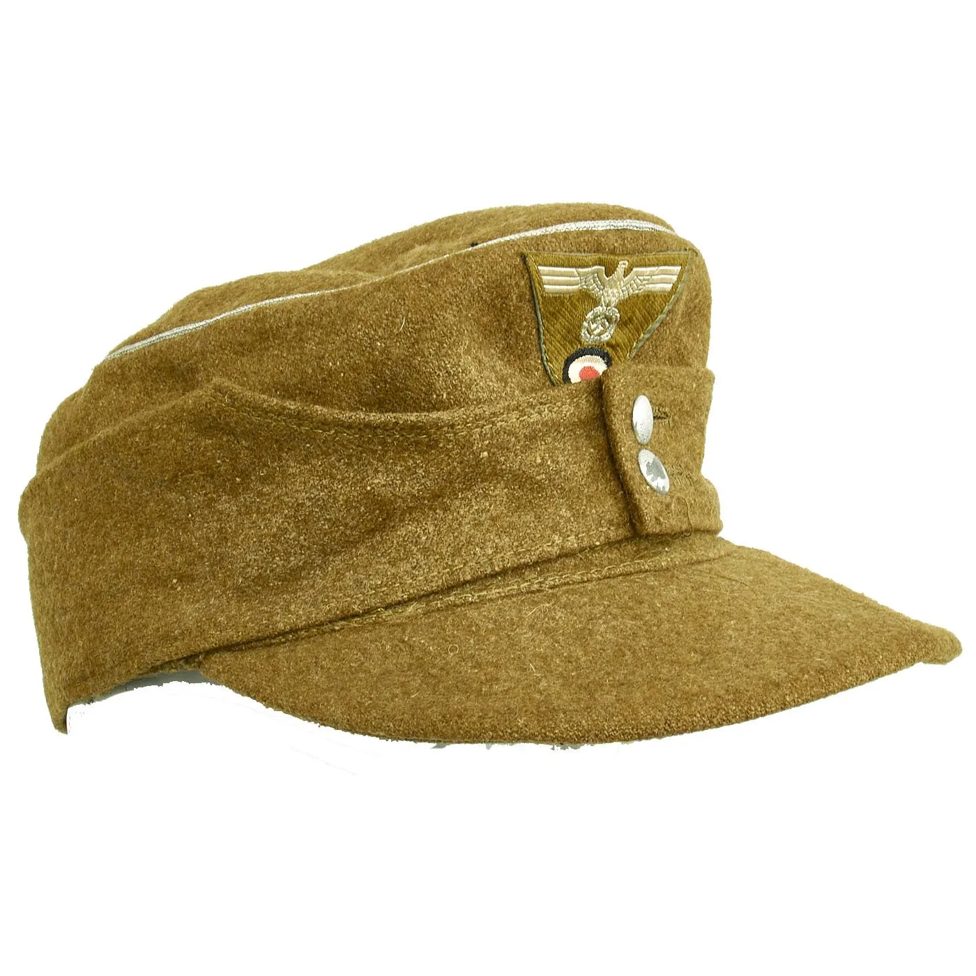 Original German WWII Organisation TODT M43 Officer’s Feldmütze Field Cap by Carl Halfar - Size 58