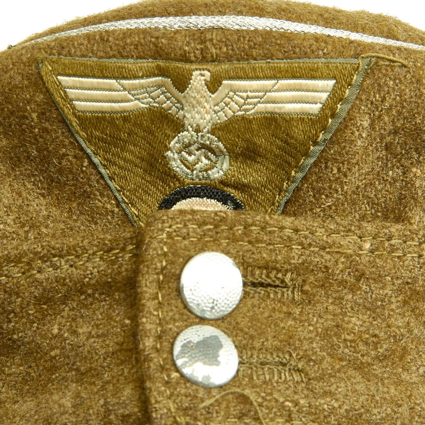 Original German WWII Organisation TODT M43 Officer’s Feldmütze Field Cap by Carl Halfar - Size 58