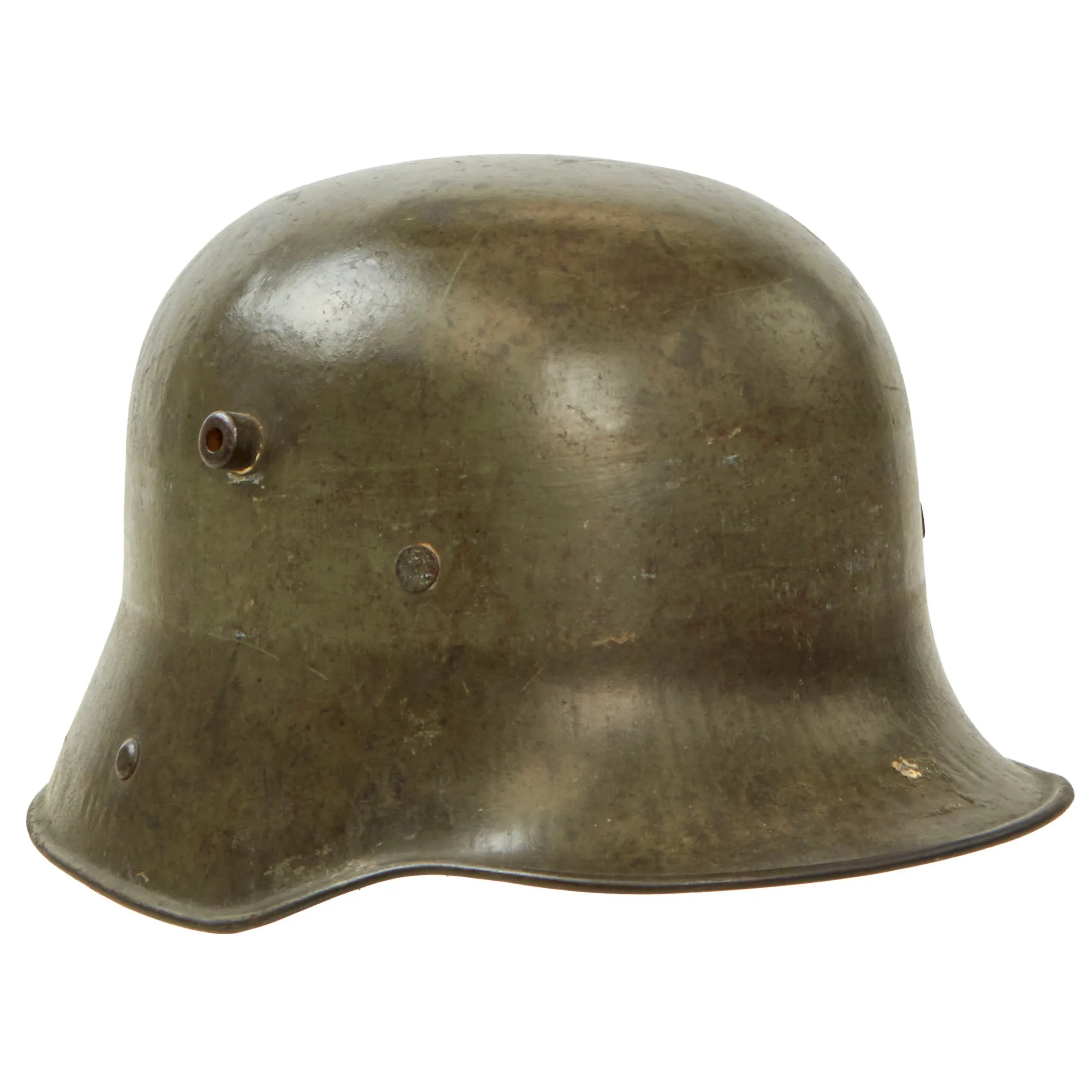 Original Imperial German WWI M16 Stahlhelm Helmet with Partial Liner - Rare Maker W66