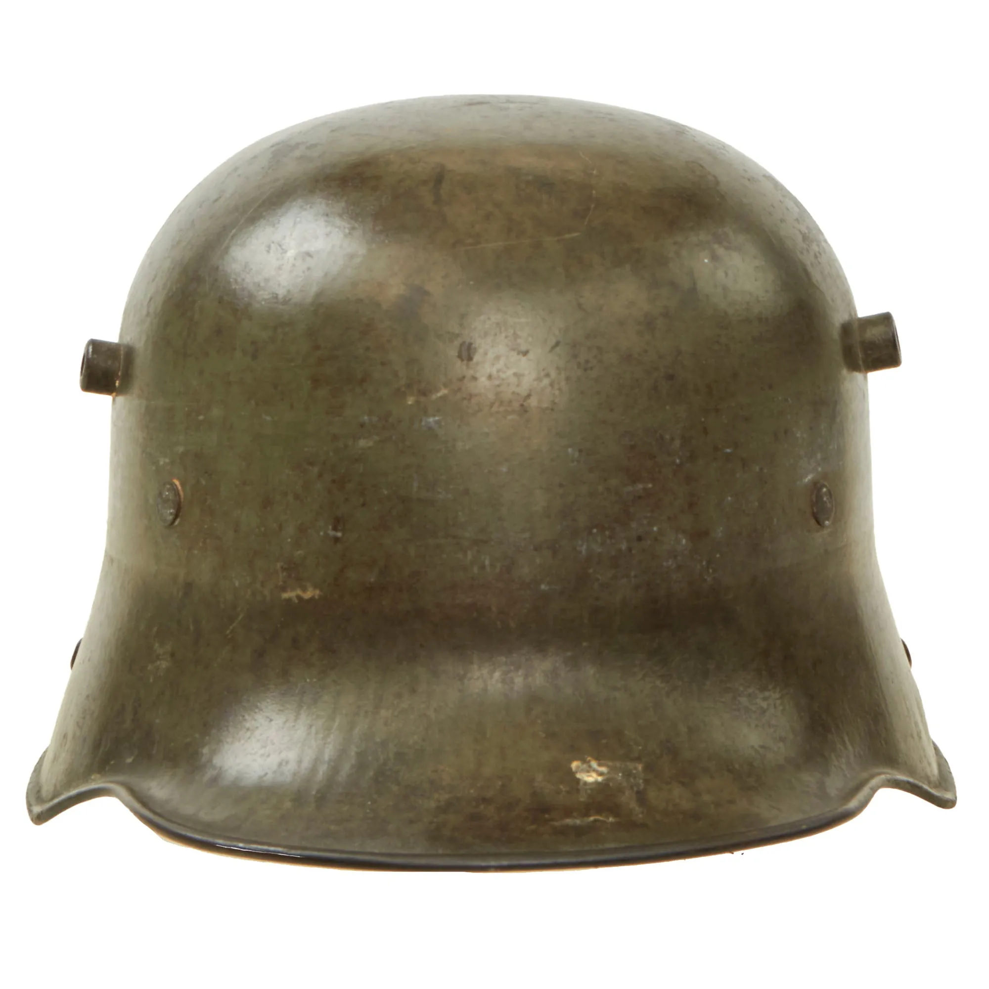 Original Imperial German WWI M16 Stahlhelm Helmet with Partial Liner - Rare Maker W66