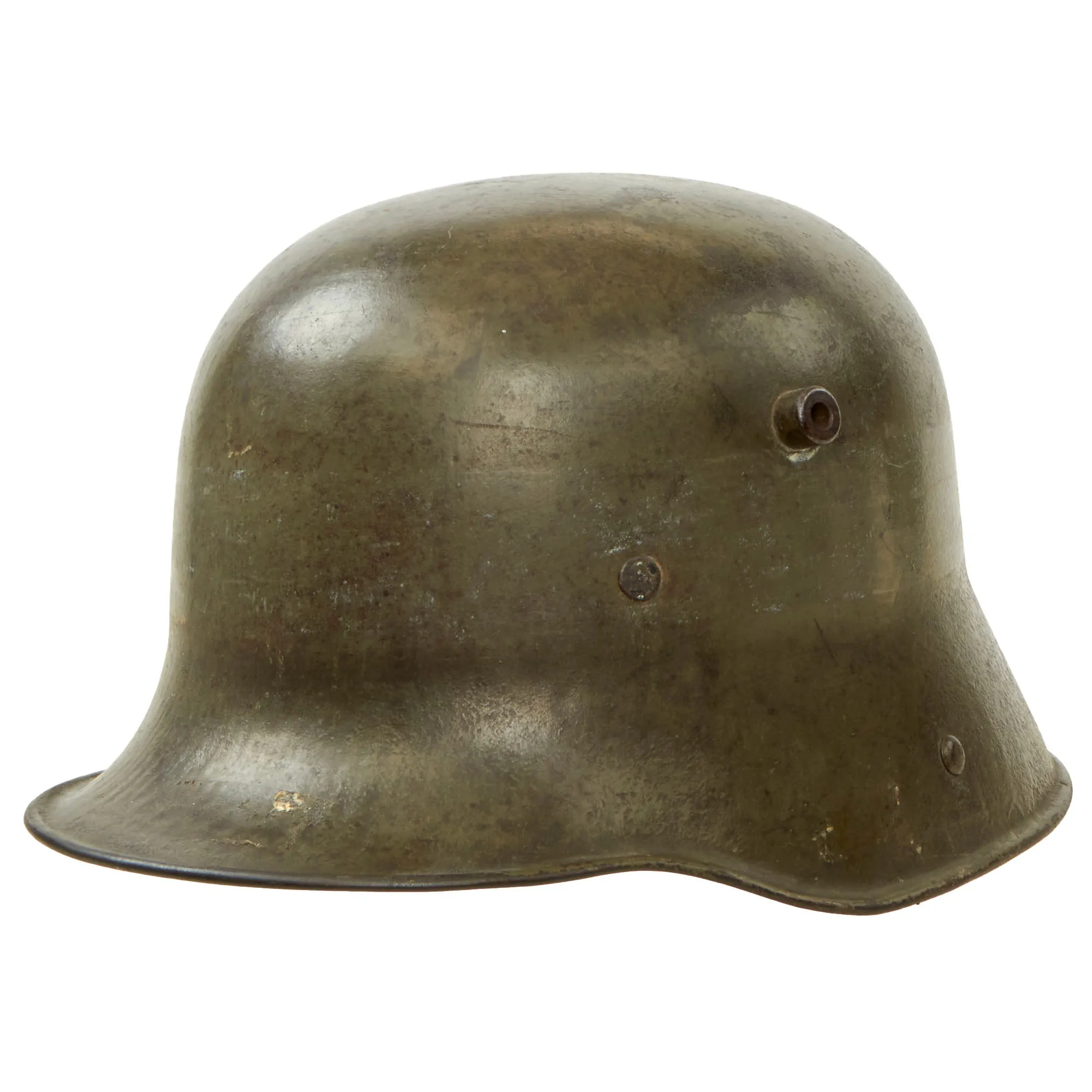 Original Imperial German WWI M16 Stahlhelm Helmet with Partial Liner - Rare Maker W66