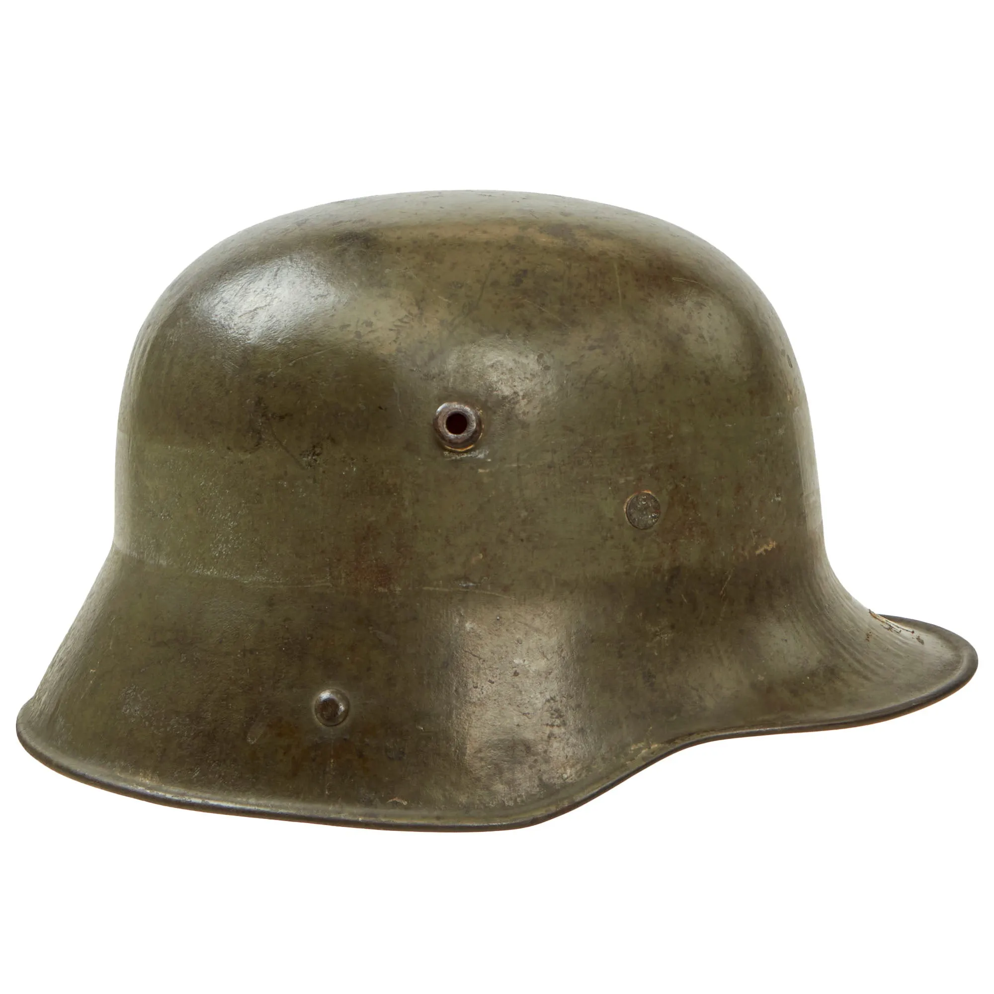 Original Imperial German WWI M16 Stahlhelm Helmet with Partial Liner - Rare Maker W66