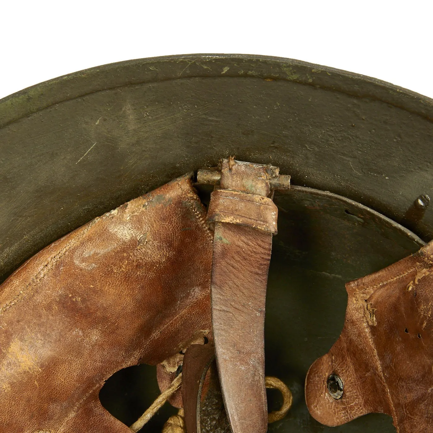 Original Rare Austro-Hungarian WWI M17 "Berndorfer" Steel Helmet with Liner - Marked "Bear" 66