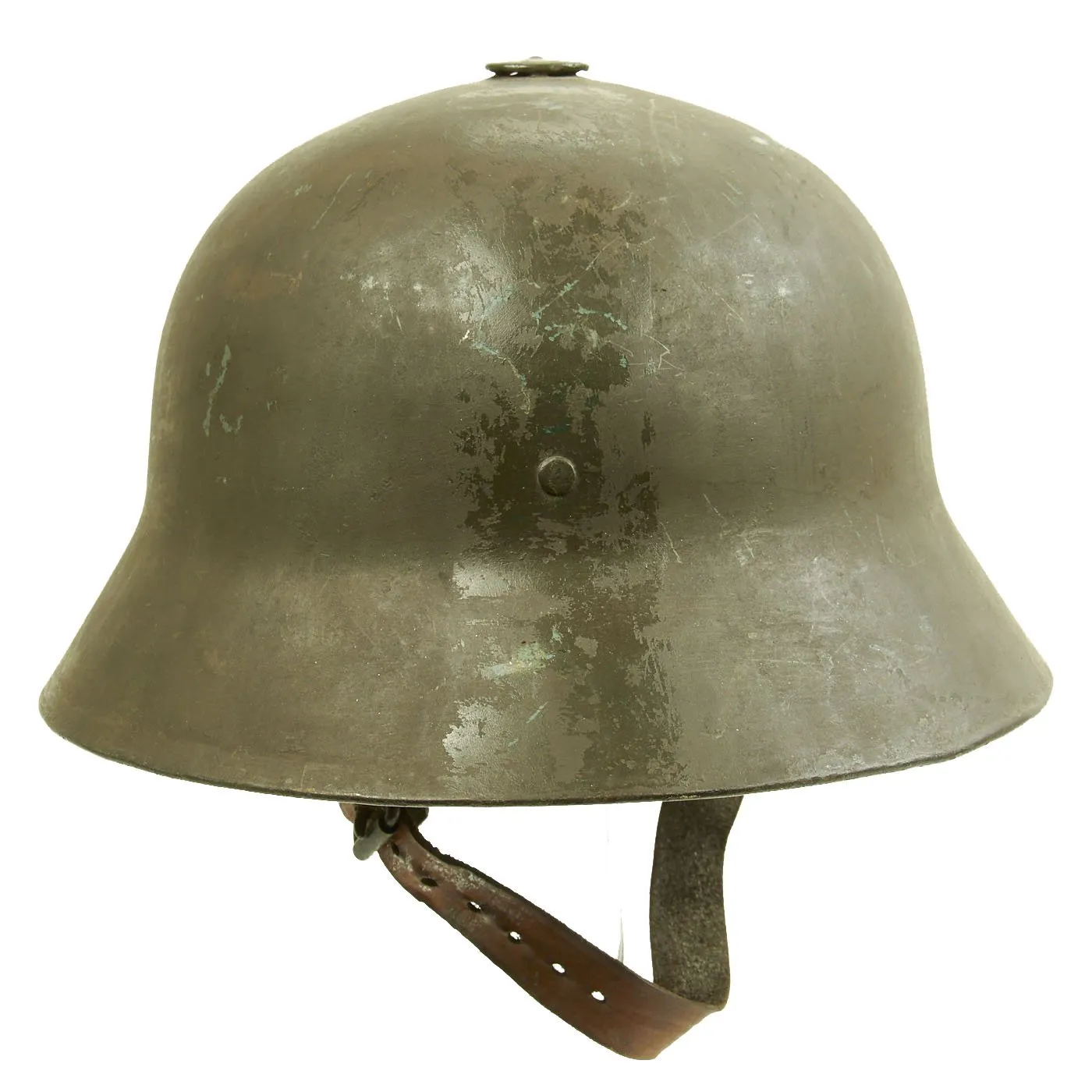 Original Rare Austro-Hungarian WWI M17 "Berndorfer" Steel Helmet with Liner - Marked "Bear" 66