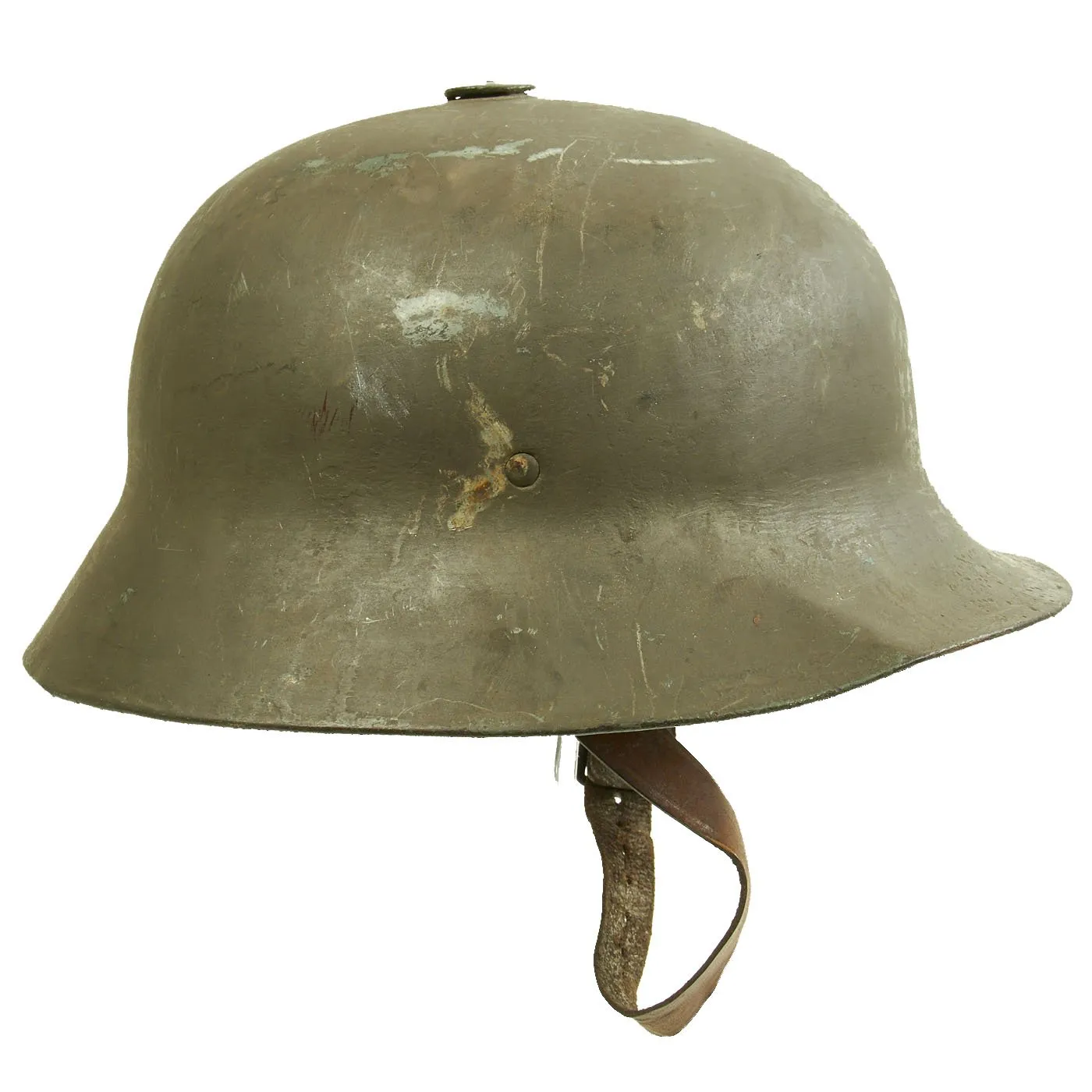 Original Rare Austro-Hungarian WWI M17 "Berndorfer" Steel Helmet with Liner - Marked "Bear" 66