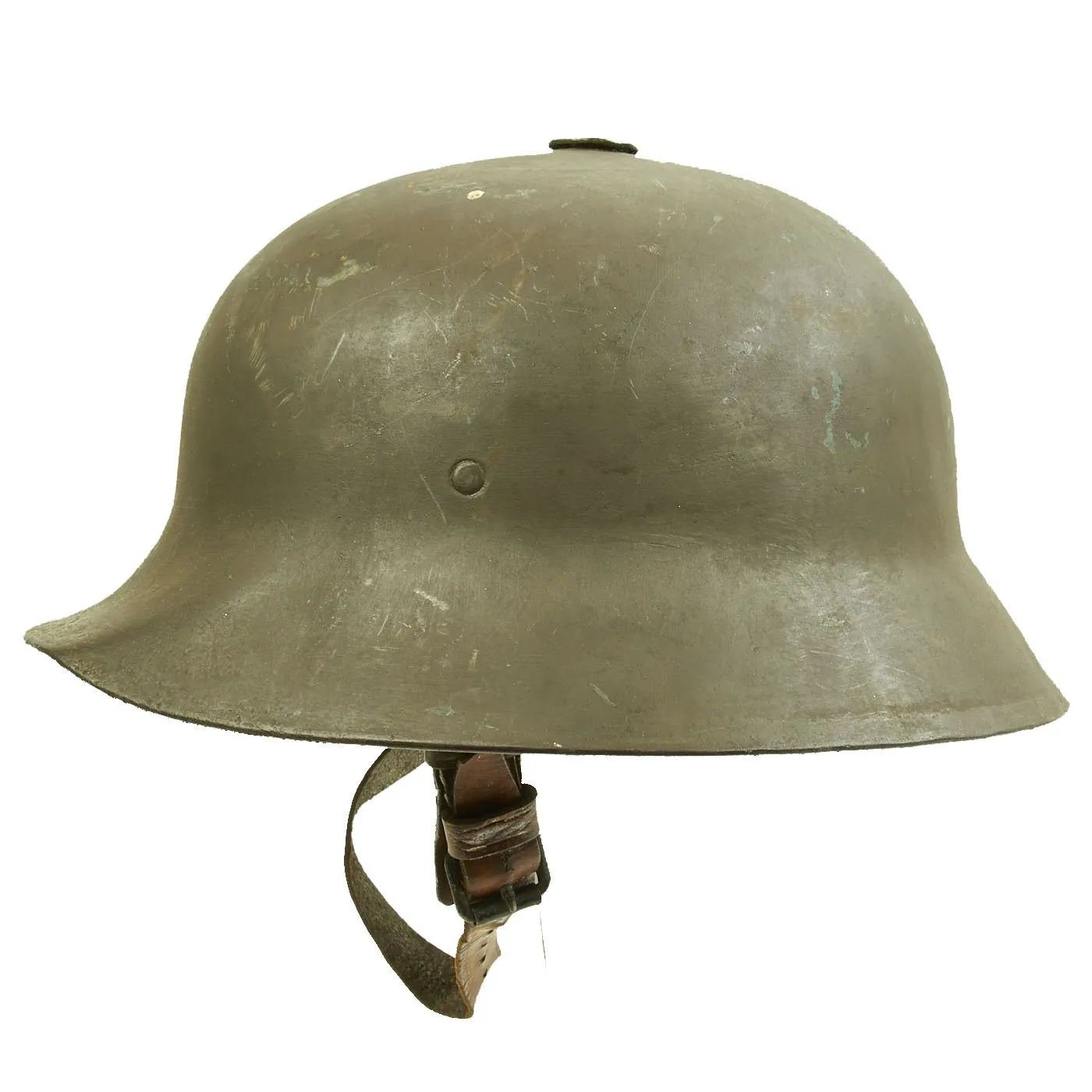 Original Rare Austro-Hungarian WWI M17 "Berndorfer" Steel Helmet with Liner - Marked "Bear" 66