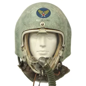 Original U.S. Cold War K-1 High Altitude Partial Pressure Helmet with Original Faceplate - Lockheed U-2 Spy Plane - Dated 1955