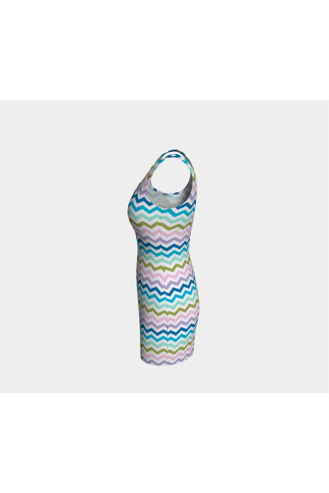 Pastel Herringbone Bodycon Dress