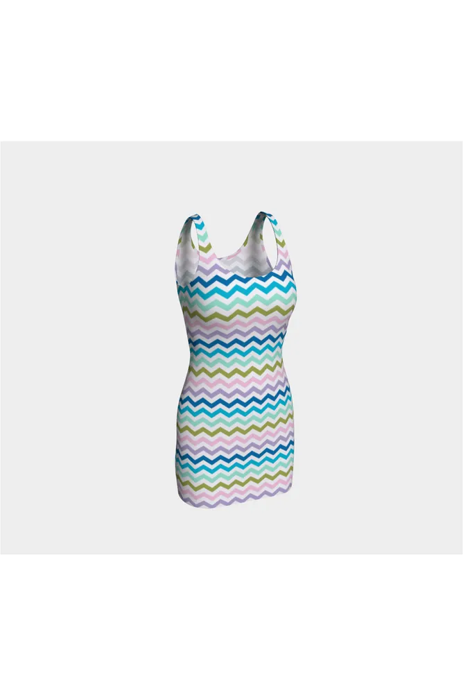 Pastel Herringbone Bodycon Dress