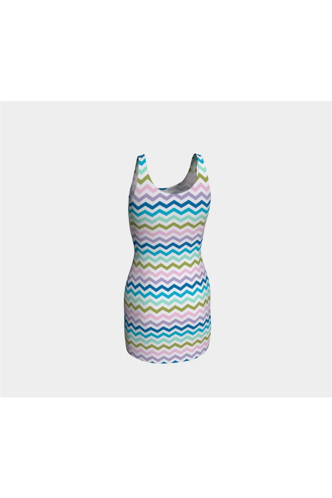 Pastel Herringbone Bodycon Dress