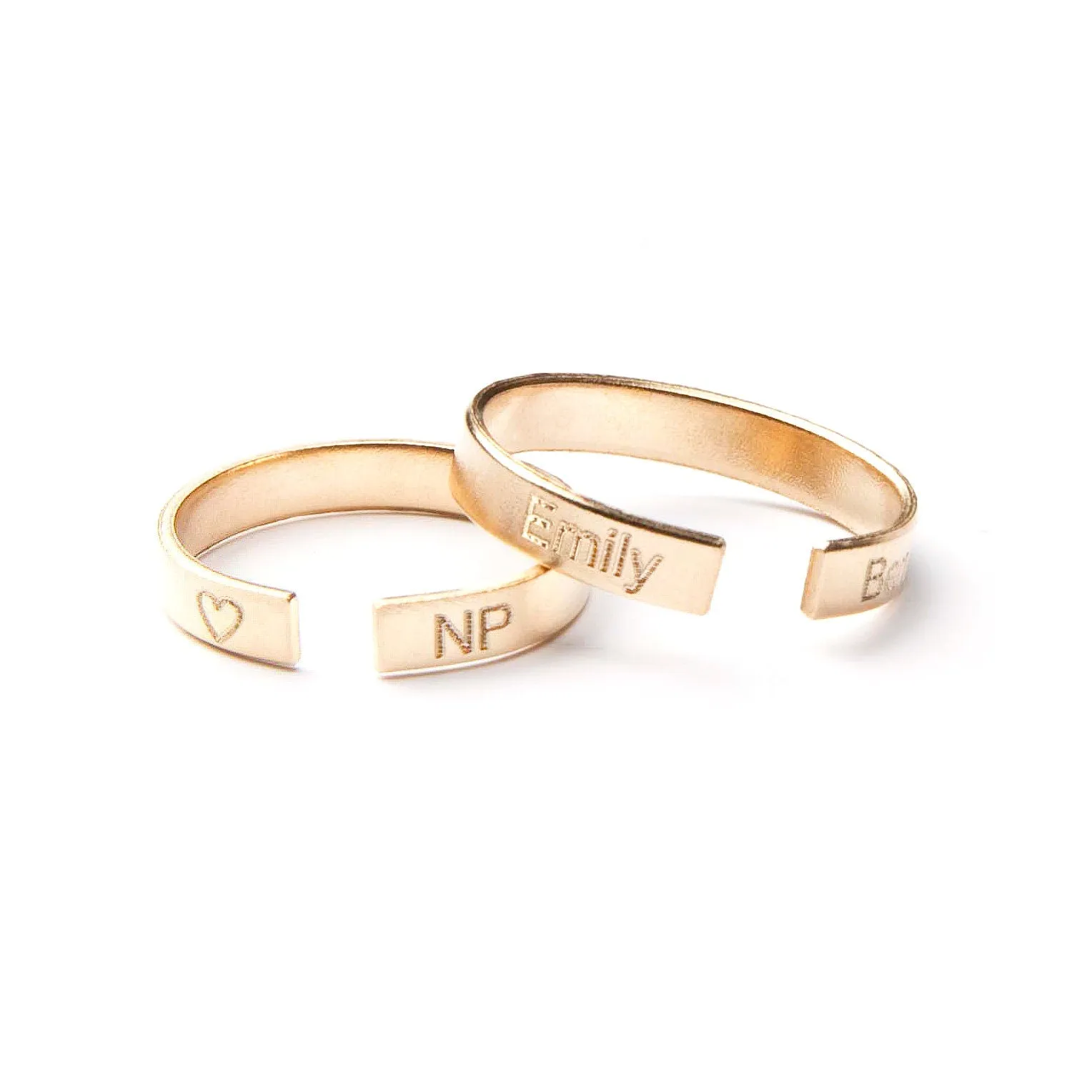 Personalized Stacking Rings - Adjustable Custom Rings - Midi Rings - CG295R. Starts at