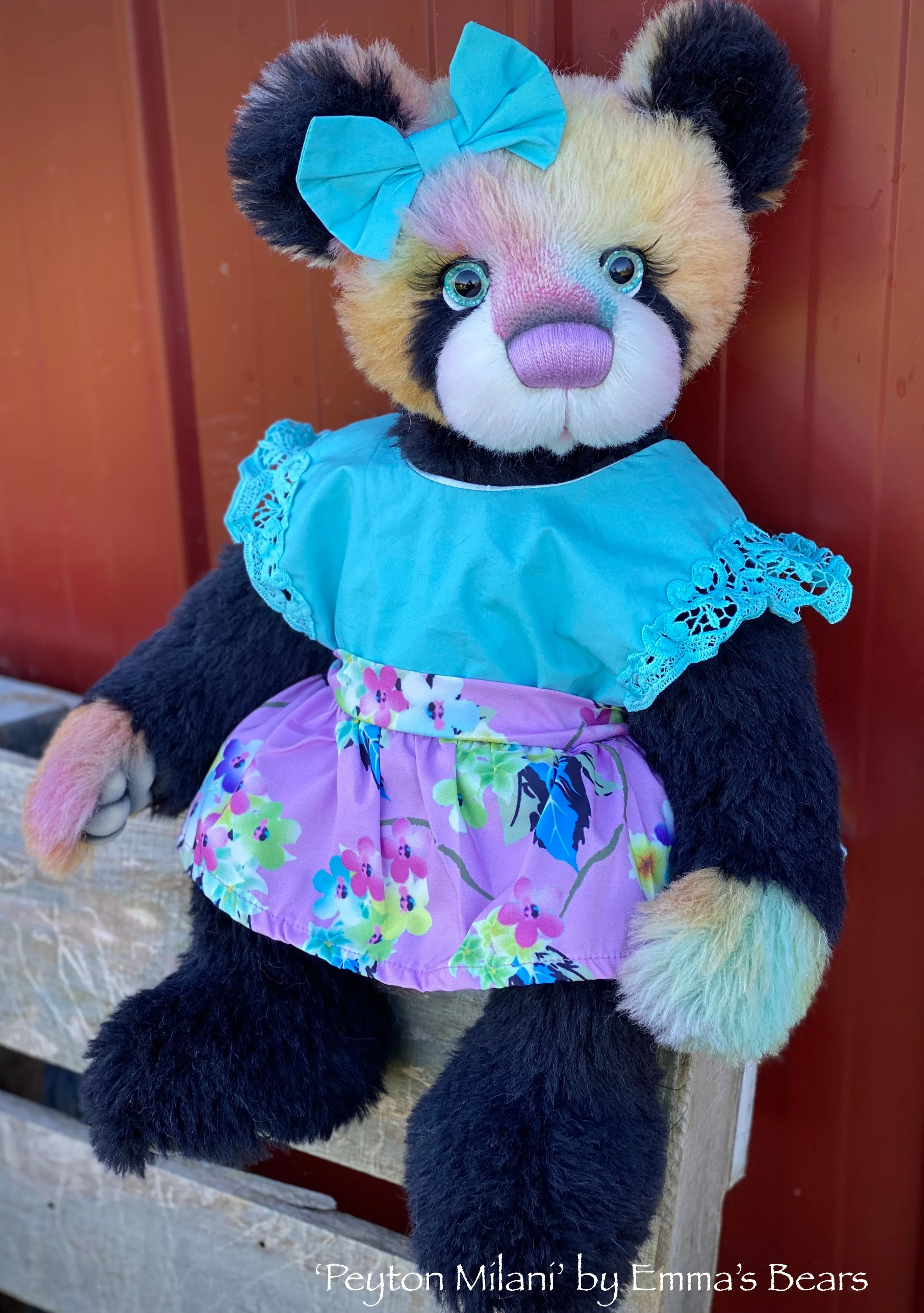 Peyton Milani - 21" Alpaca Toddler Artist Bear by Emma's Bears - OOAK