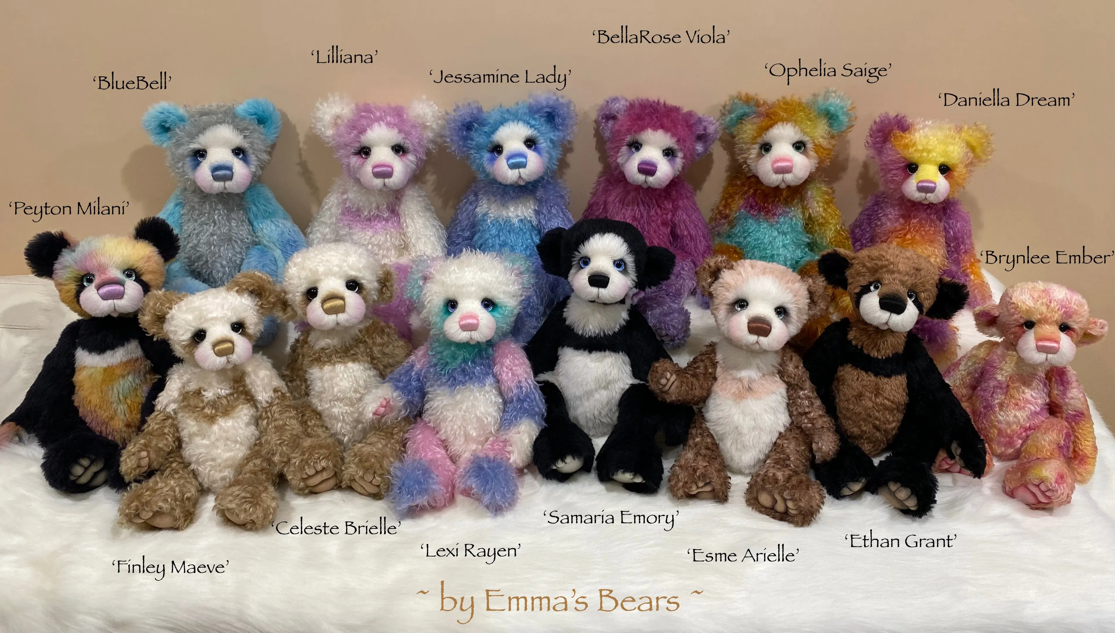 Peyton Milani - 21" Alpaca Toddler Artist Bear by Emma's Bears - OOAK