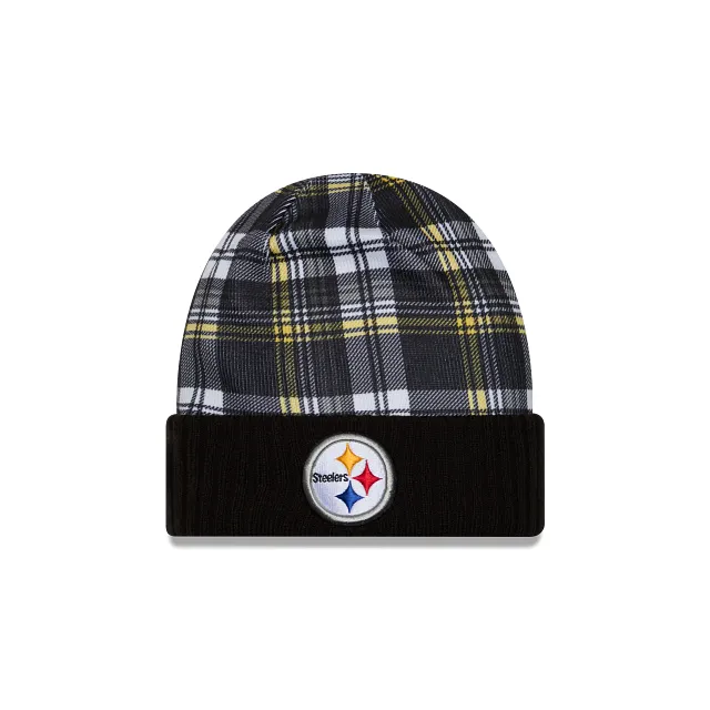 Pittsburgh Steelers NFL New Era Men's Black 2024 Official Sideline Statement Cuff Knit Hat