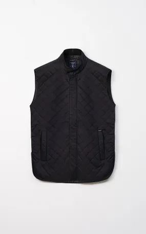 QUILTED SLEEVELESS JACKET BLACK